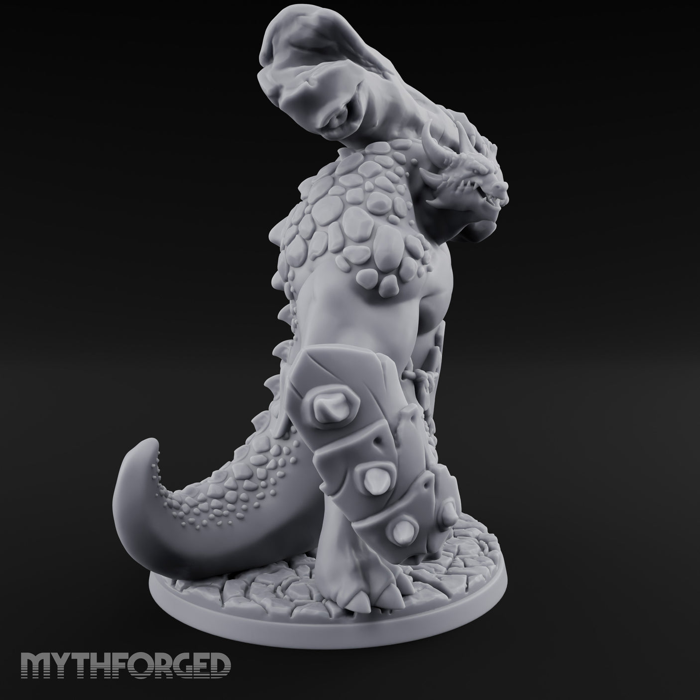 Boulder Smashing Troll Brute Miniature for Dungeons and Dragons, Pathfinder or other TTRPGs