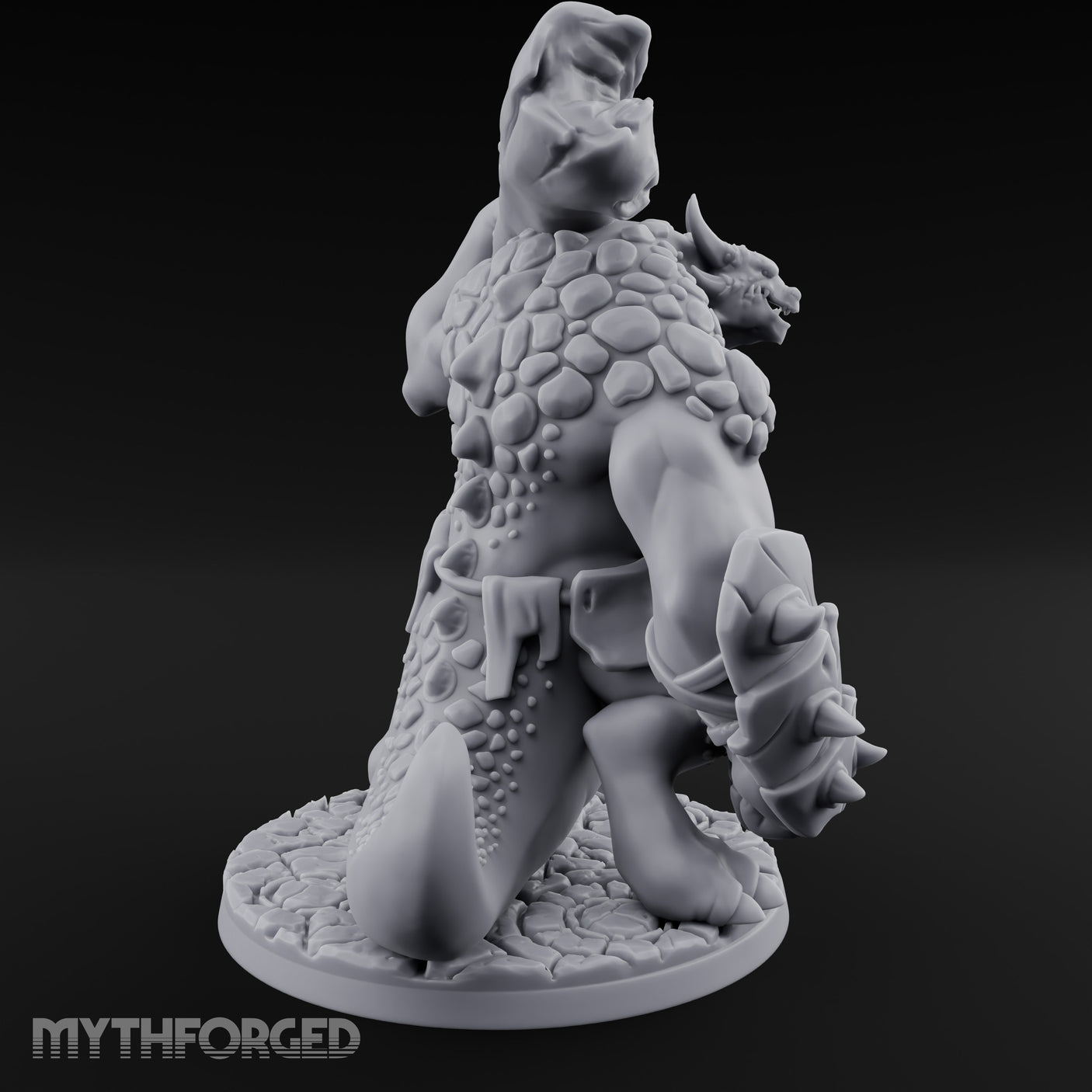 Boulder Smashing Troll Brute Miniature for Dungeons and Dragons, Pathfinder or other TTRPGs
