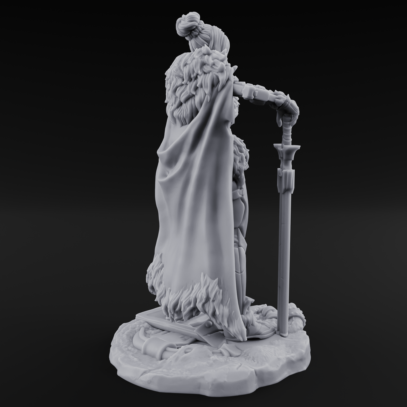 Tankard Raising Human Barbarian Miniature for Dungeons and Dragons, Pathfinder or other TTRPGs