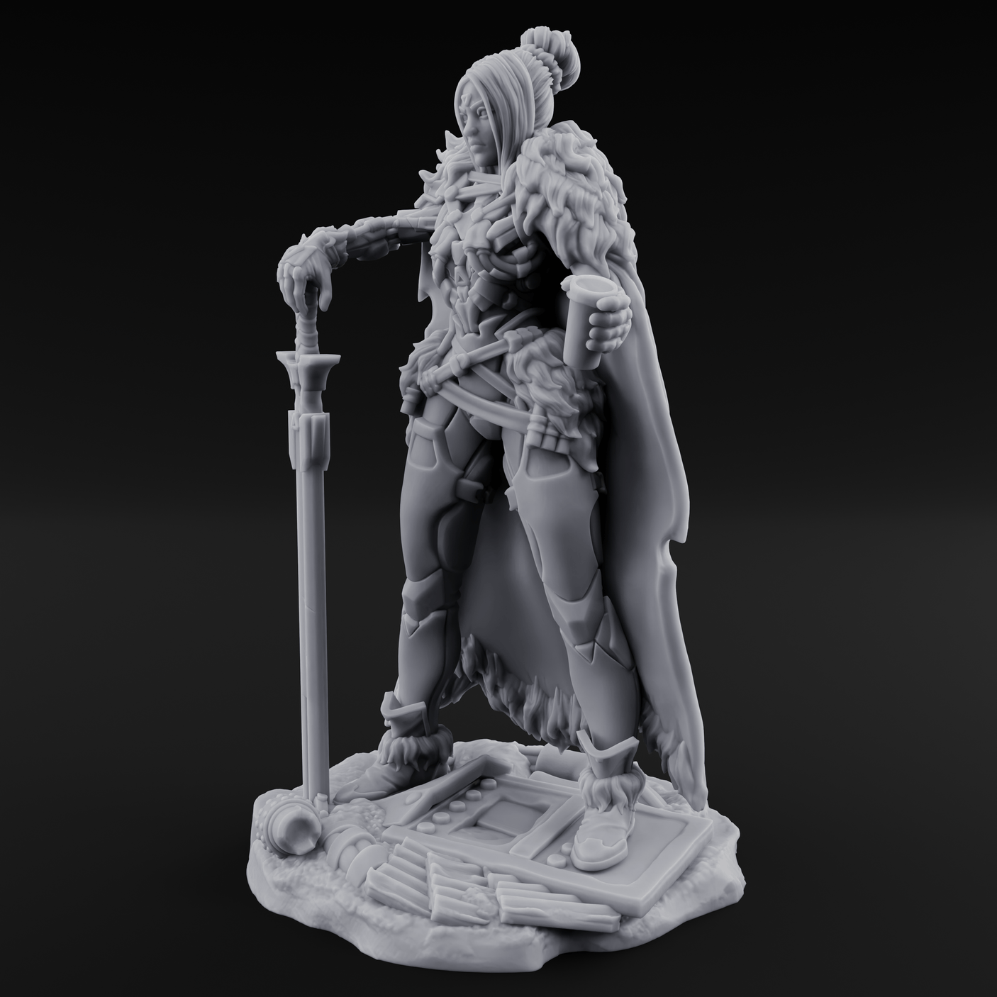Tankard Raising Human Barbarian Miniature for Dungeons and Dragons, Pathfinder or other TTRPGs