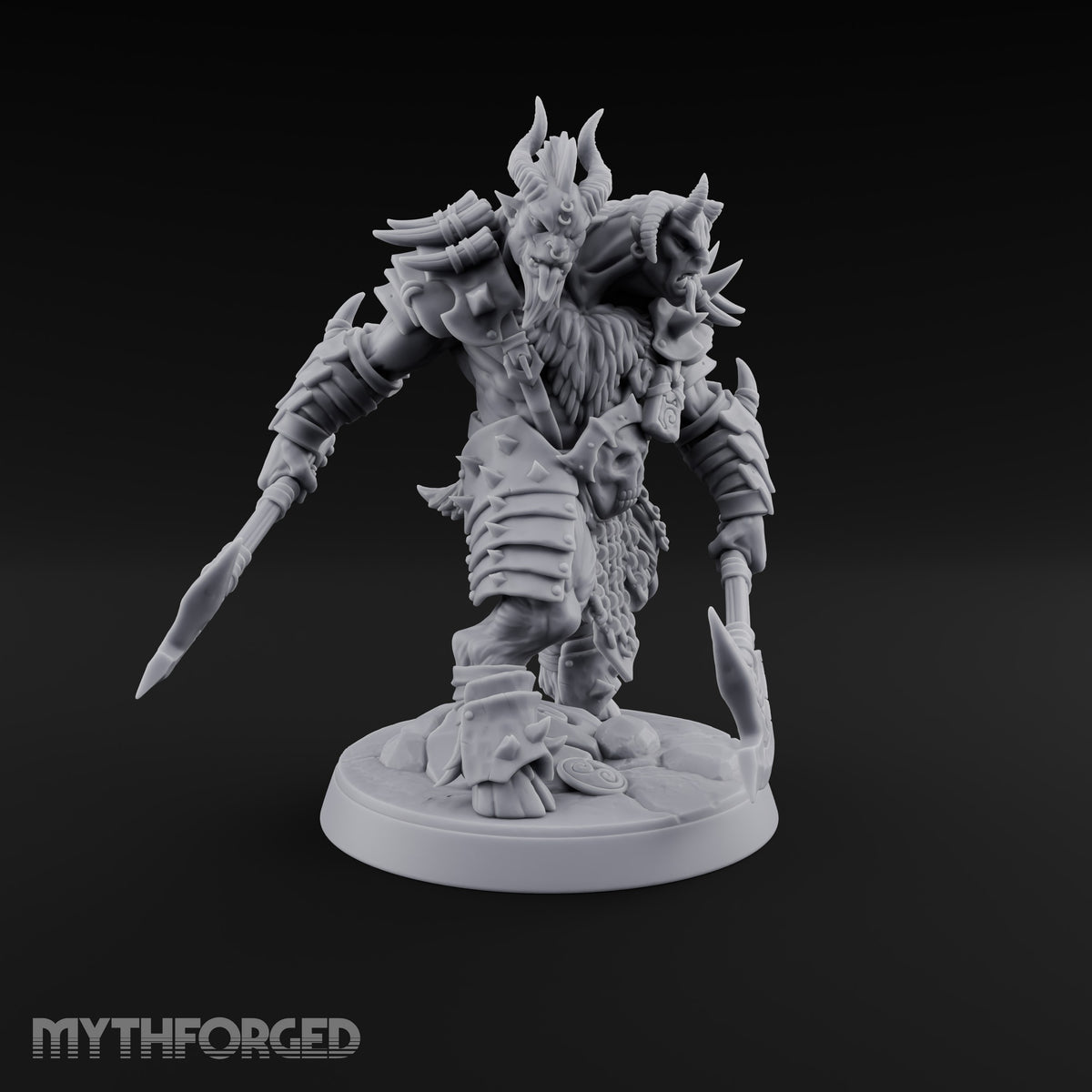Beneath the War Banner Two-Headed Beastman Chieftain — No Banner
