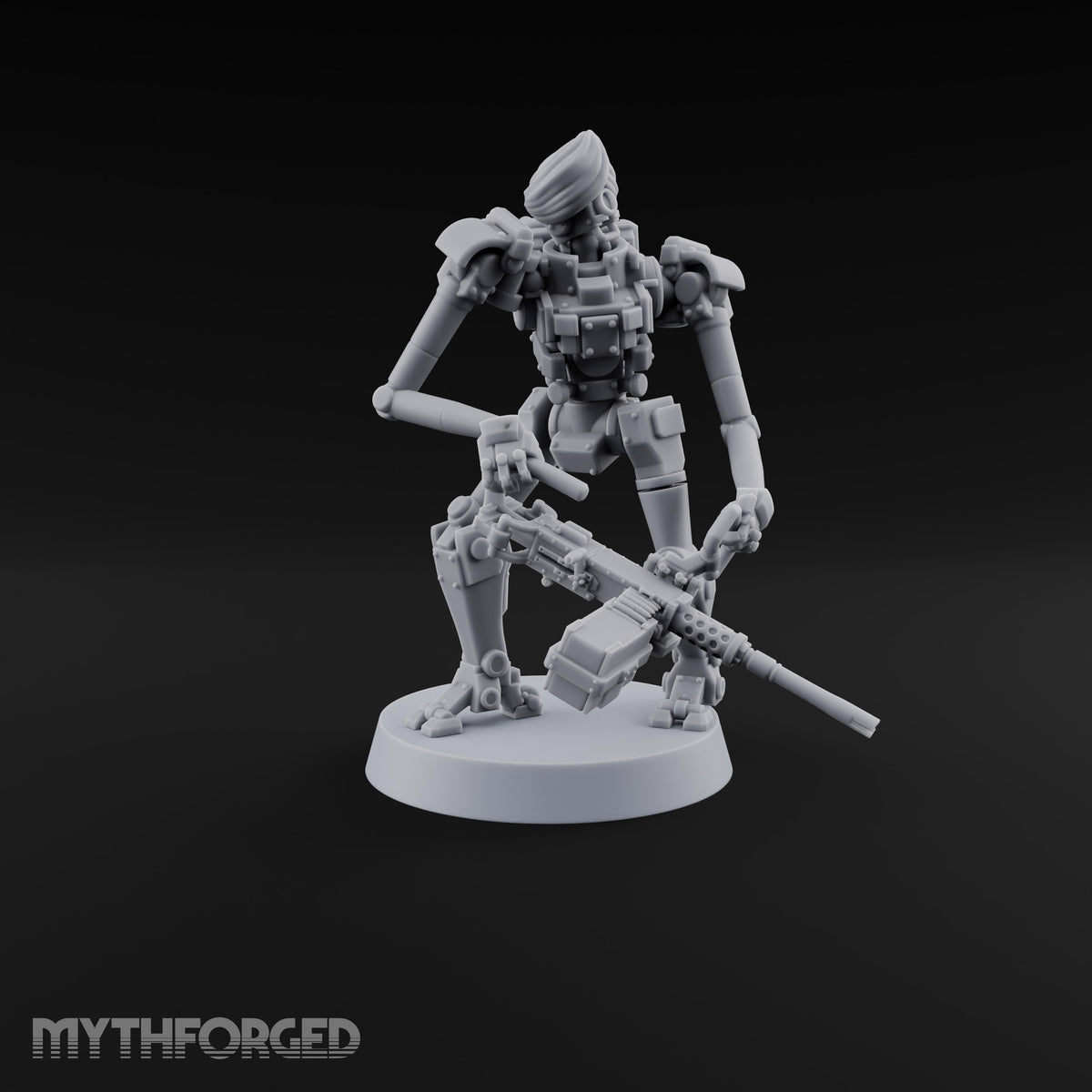 Weapons at the Ready Weird War British Automaton Heavy Machine Gunners — B