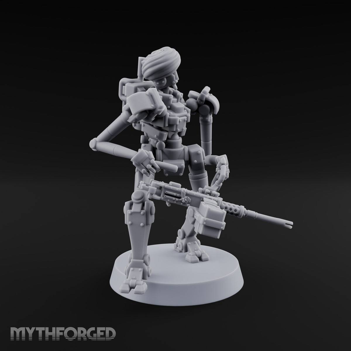Weapons at the Ready Weird War British Automaton Heavy Machine Gunners — C