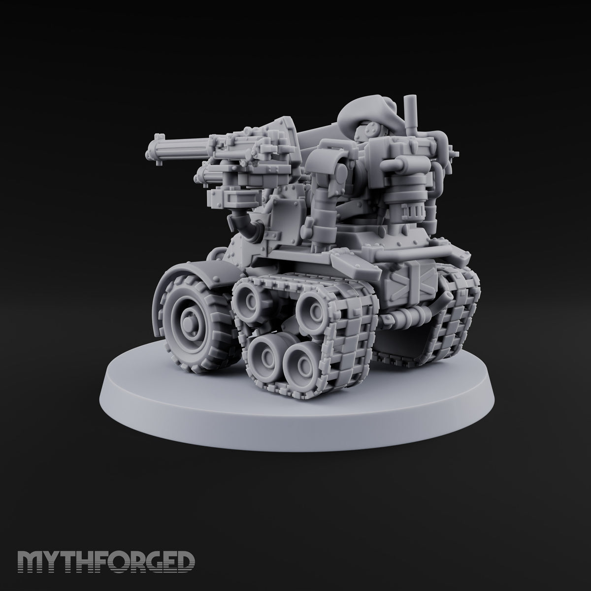 Rolling Thunder, Four Barrels Warforged Wheeled-Tracked Automaton