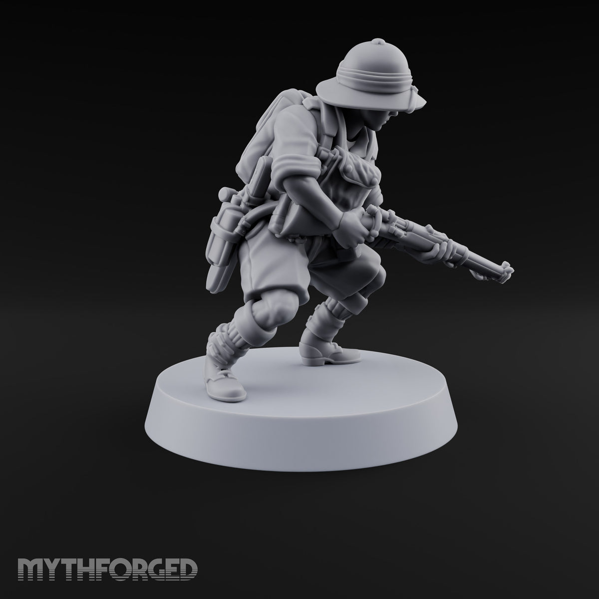 On Jungle Patrol Human Rifleman J