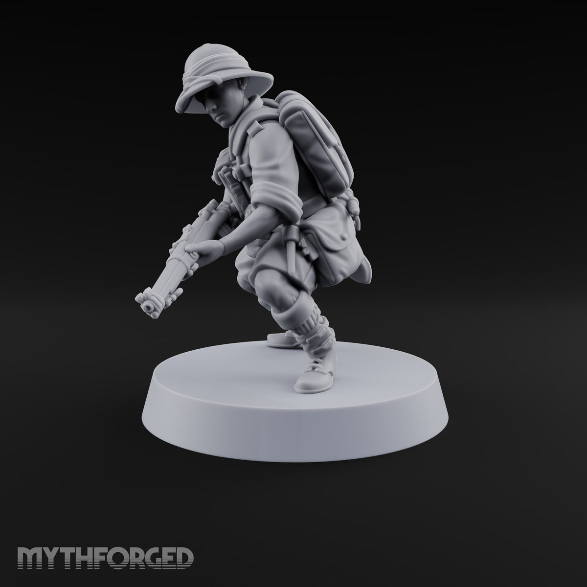 On Jungle Patrol Human Rifleman J