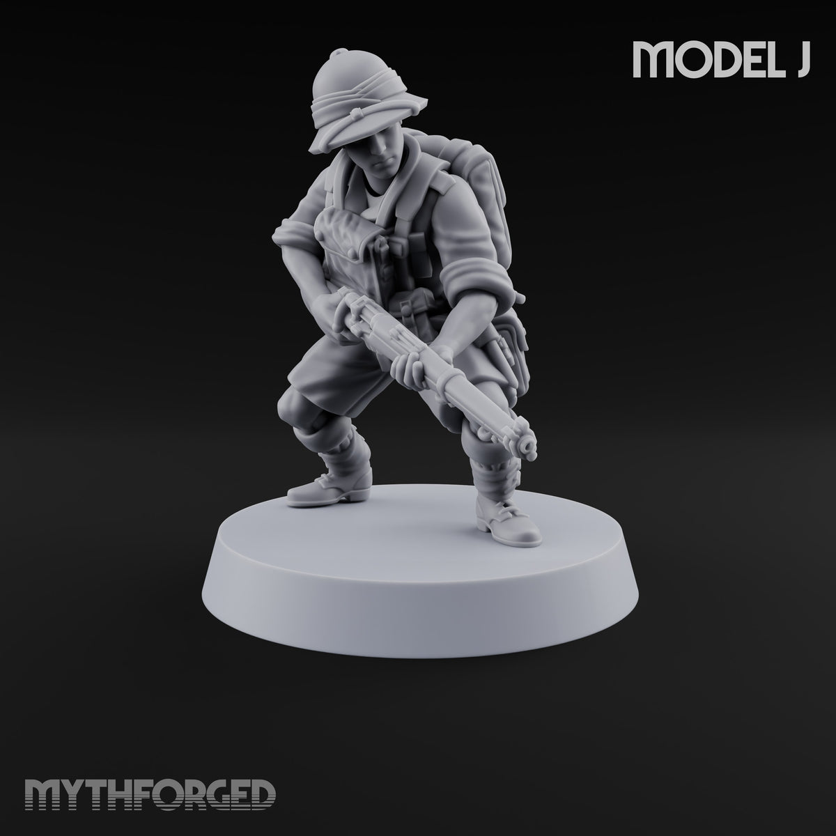 On Jungle Patrol Human Rifleman J