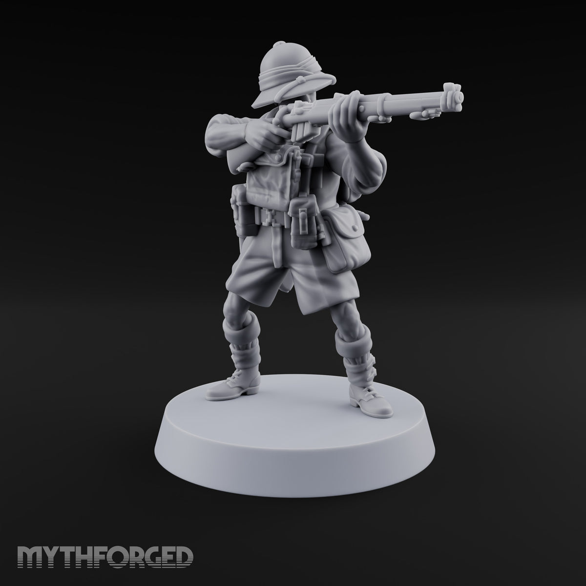 On Jungle Patrol Human Riflemen — B