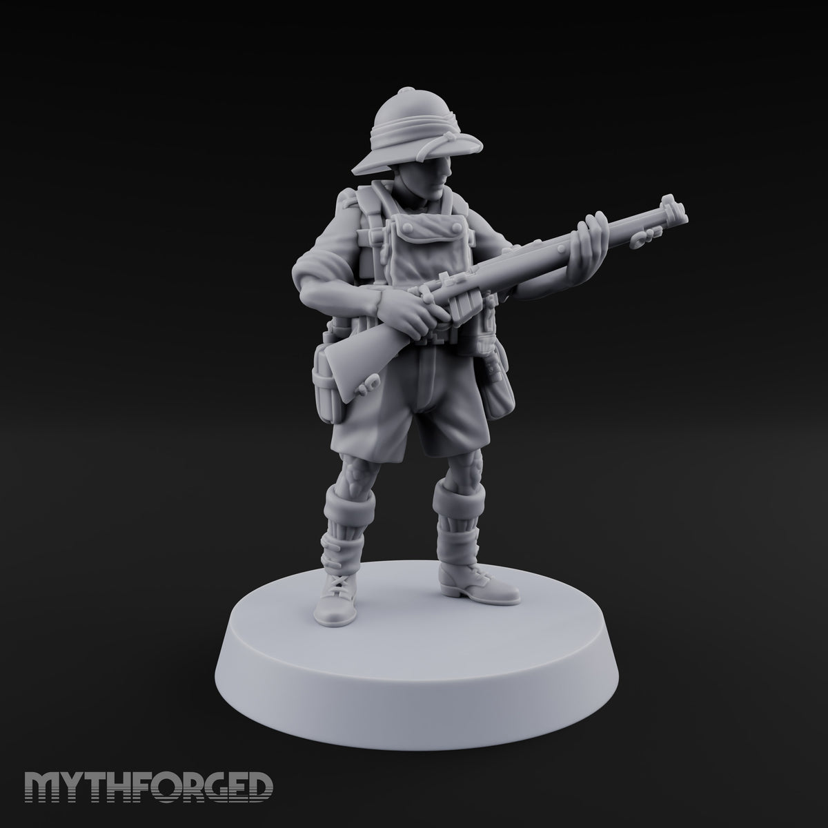 On Jungle Patrol Human Riflemen — D