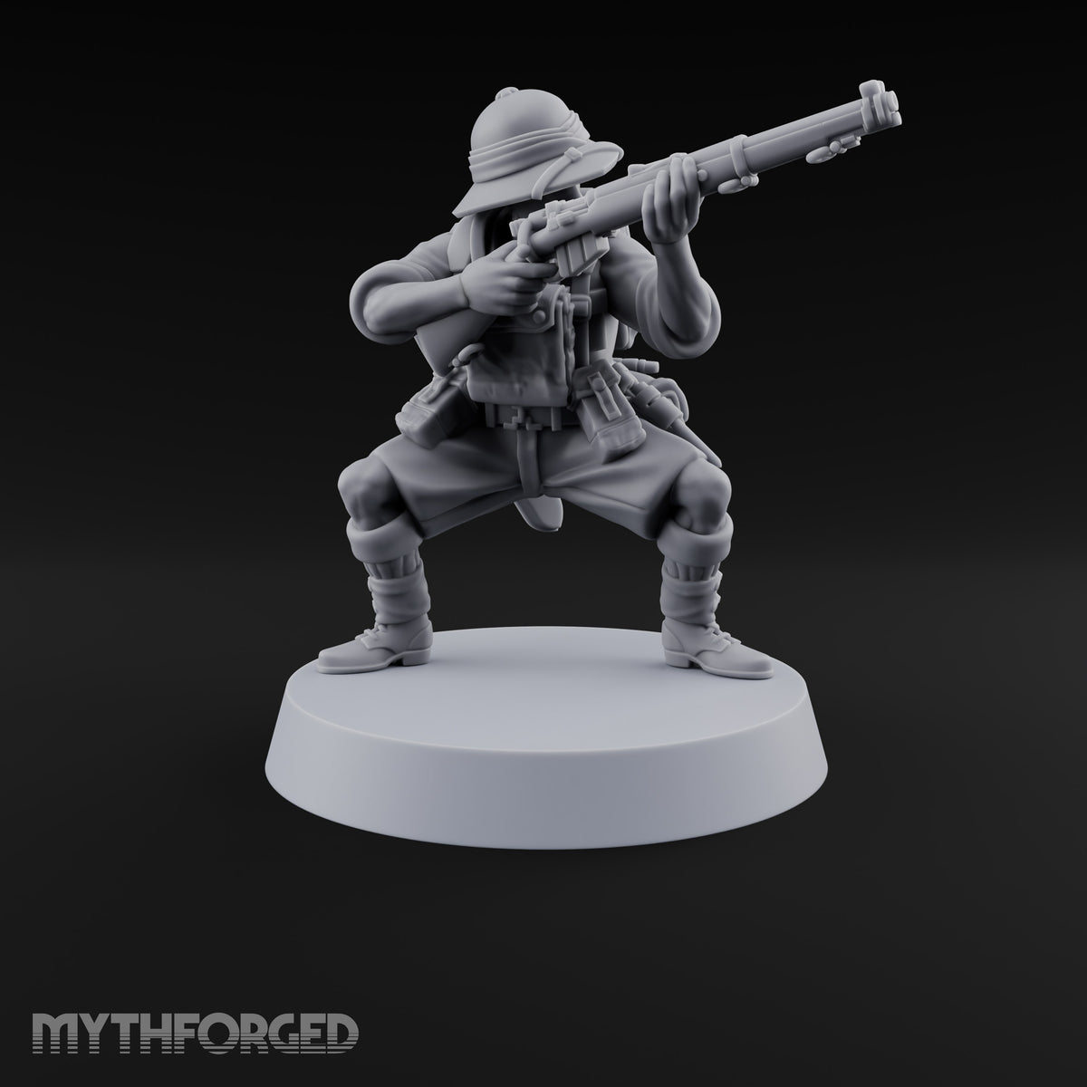 On Jungle Patrol Human Riflemen — H