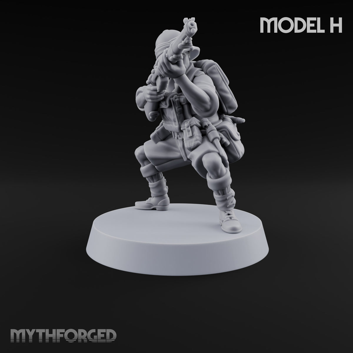 On Jungle Patrol Human Riflemen — H
