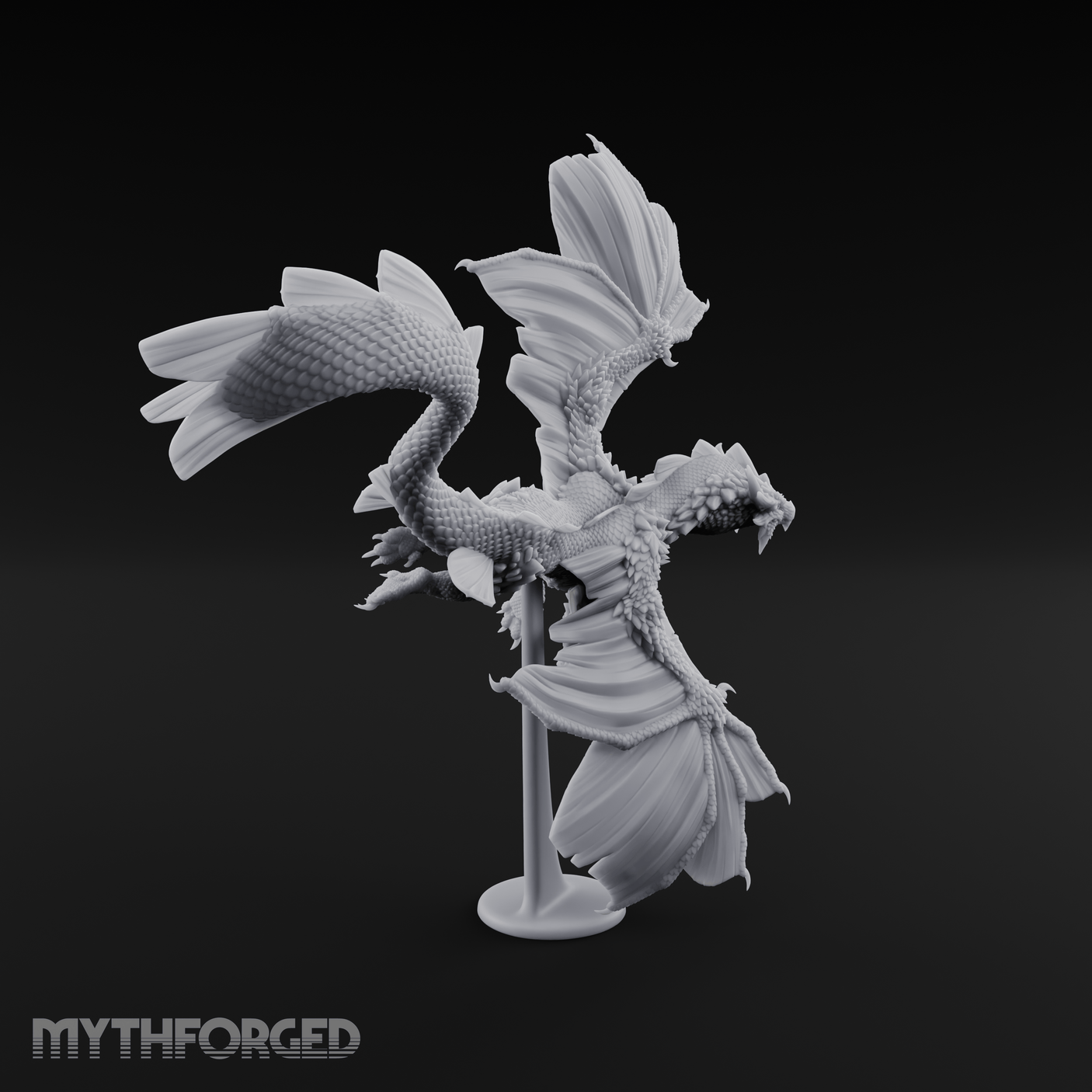 Perched On Blooms Bronze Dragon Flying Miniature for Dungeons and Dragons, Pathfinder or other TTRPGs