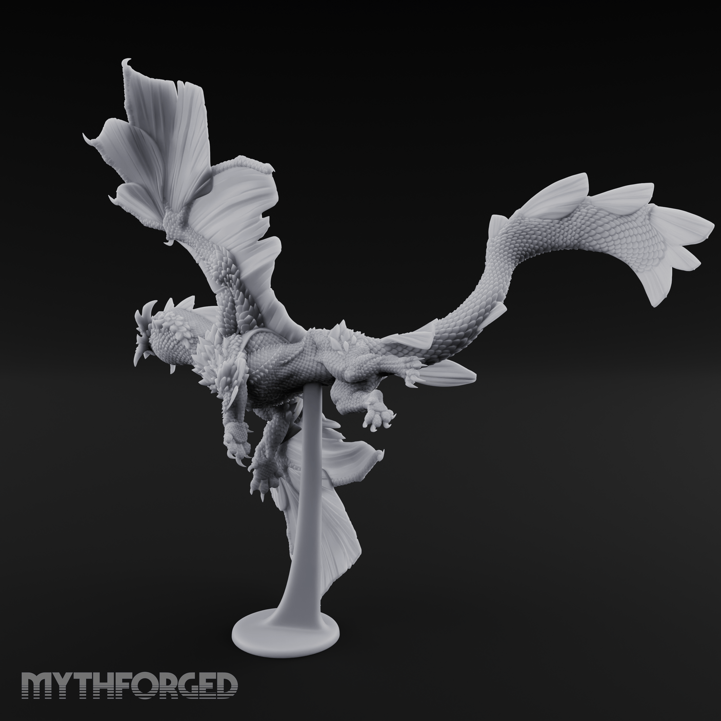 Perched On Blooms Bronze Dragon Flying Miniature for Dungeons and Dragons, Pathfinder or other TTRPGs