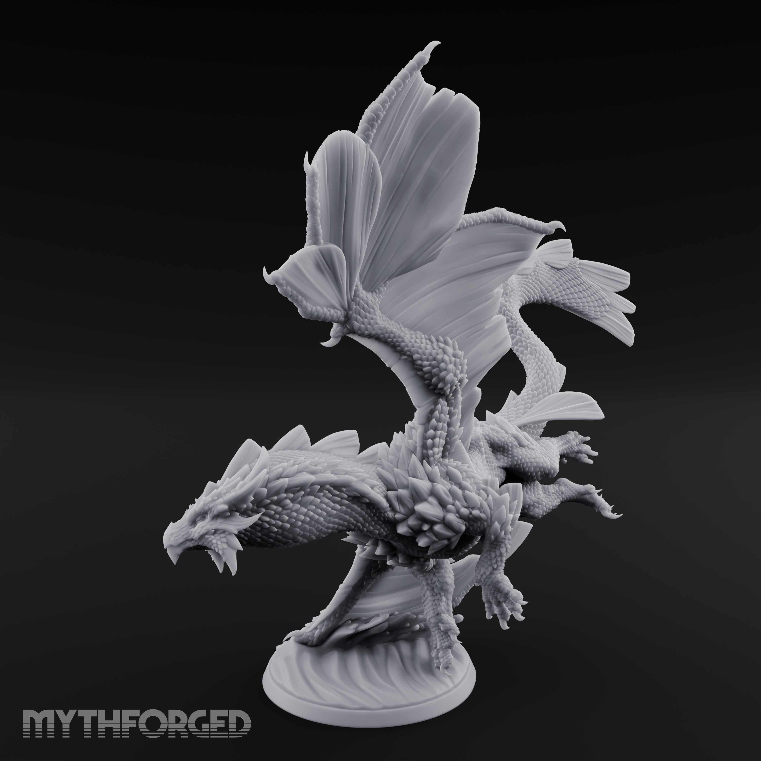 Wings Spread Skimming Bronze Dragon