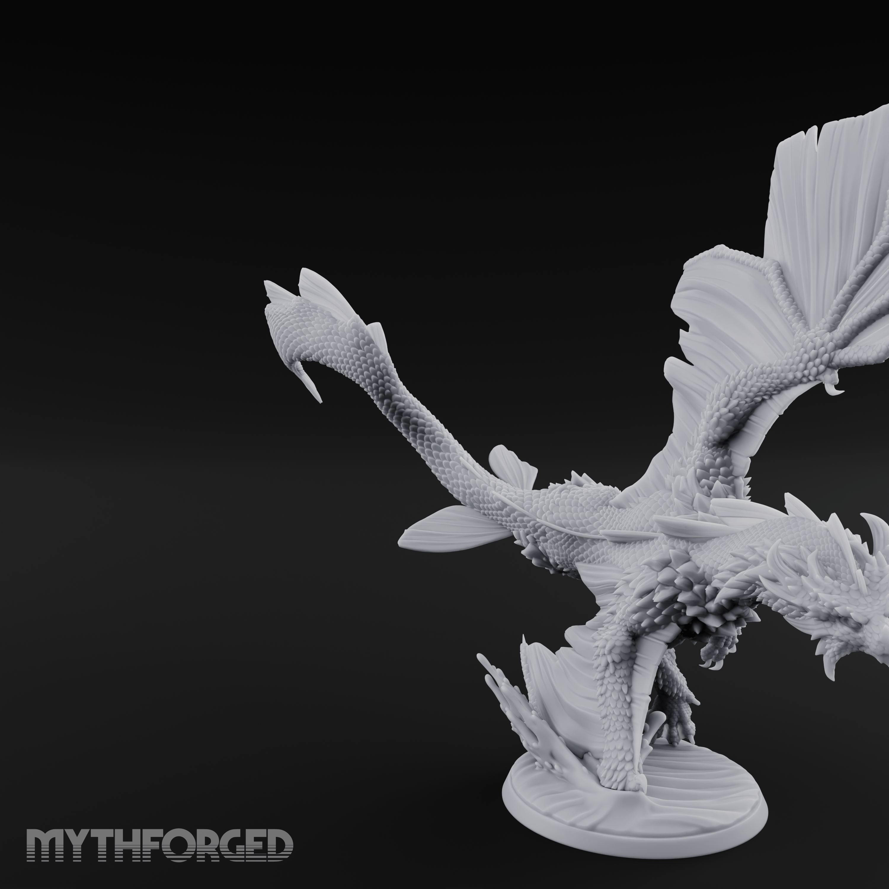 Wings Spread Skimming Bronze Dragon