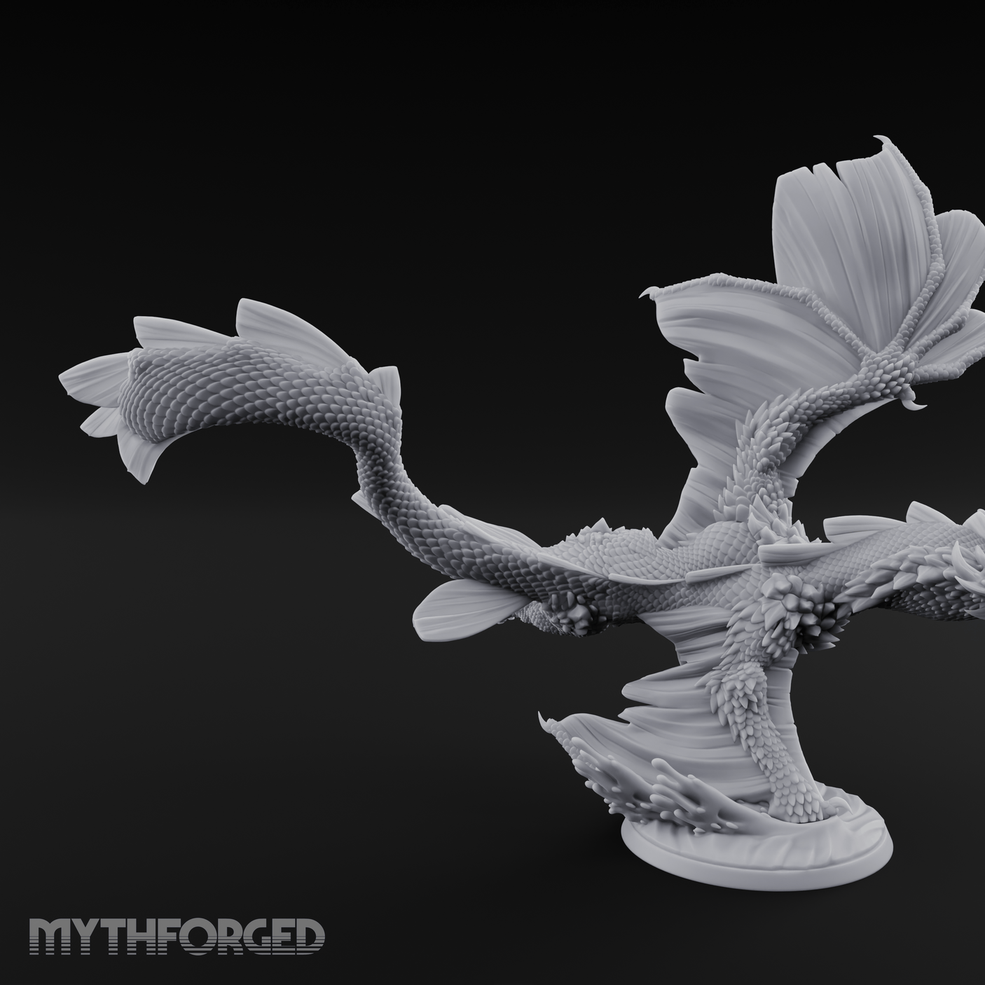 Wings Spread Skimming Bronze Dragon Miniature for Dungeons and Dragons, Pathfinder or other TTRPGs