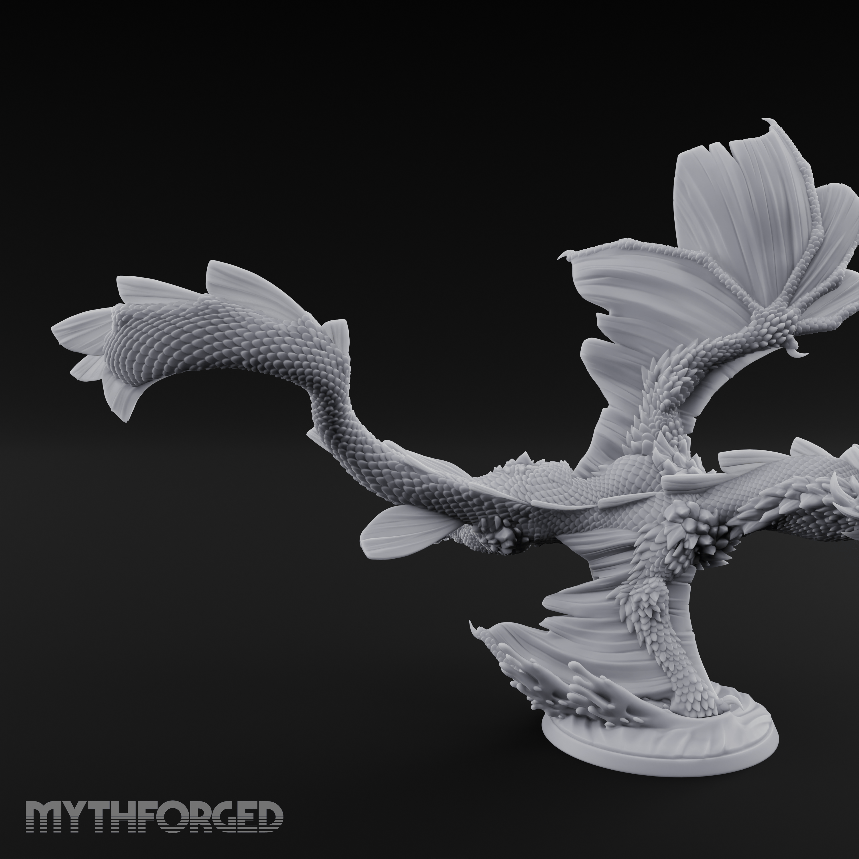 Wings Spread Skimming Bronze Dragon