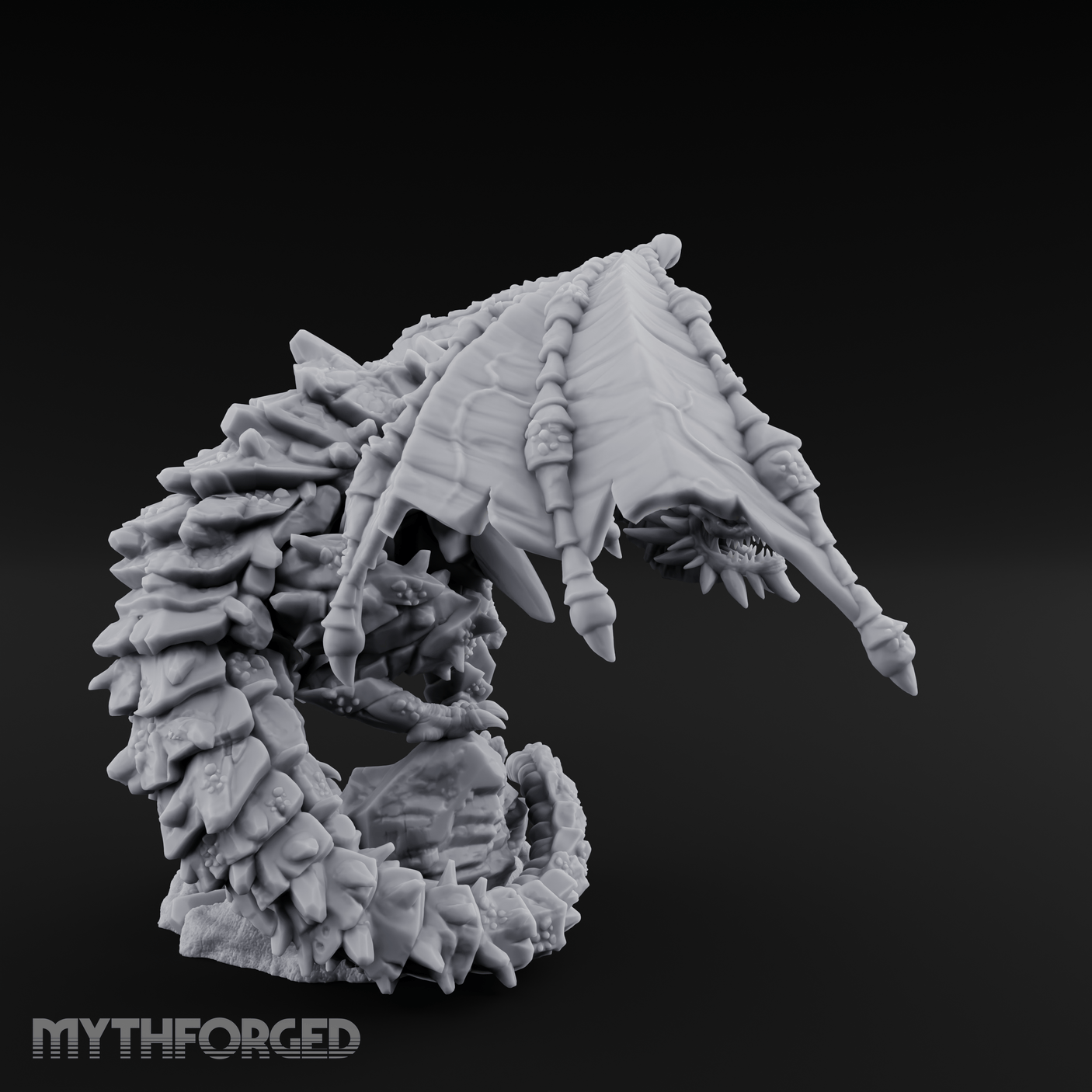 Claws Splayed Wide Brown Dragon Miniature for Dungeons and Dragons, Pathfinder or other TTRPGs