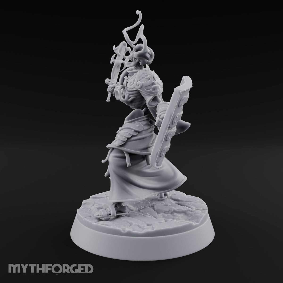 Skulls Aflame Skeleton Warrior A — Sceptre & Shield