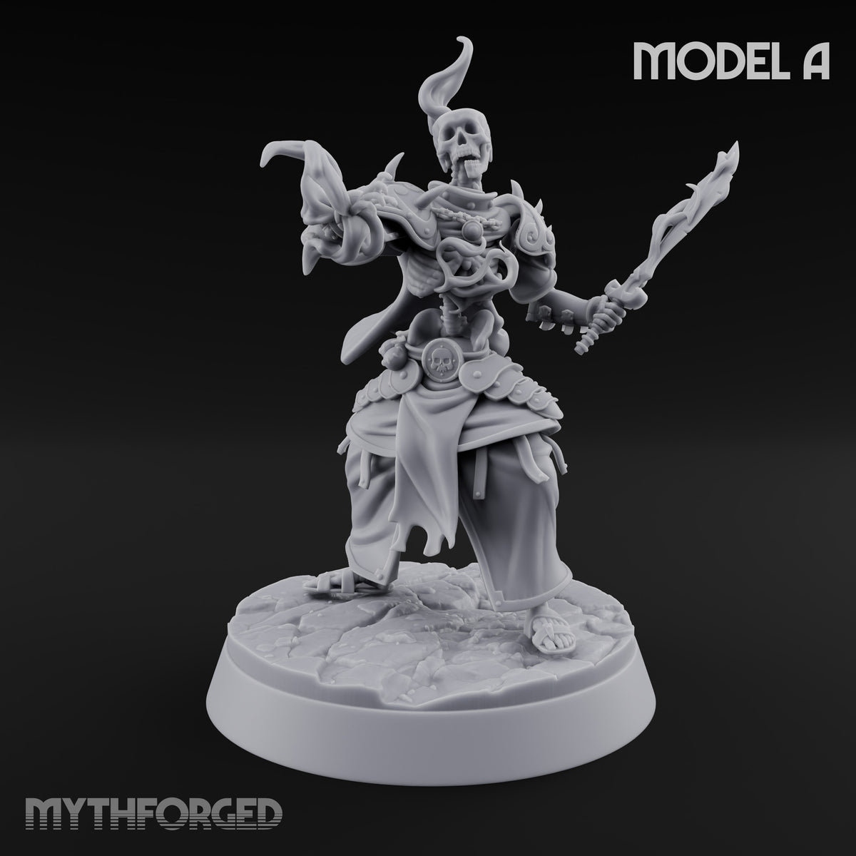 Skulls Aflame Skeleton Warrior A — Sword & Flame