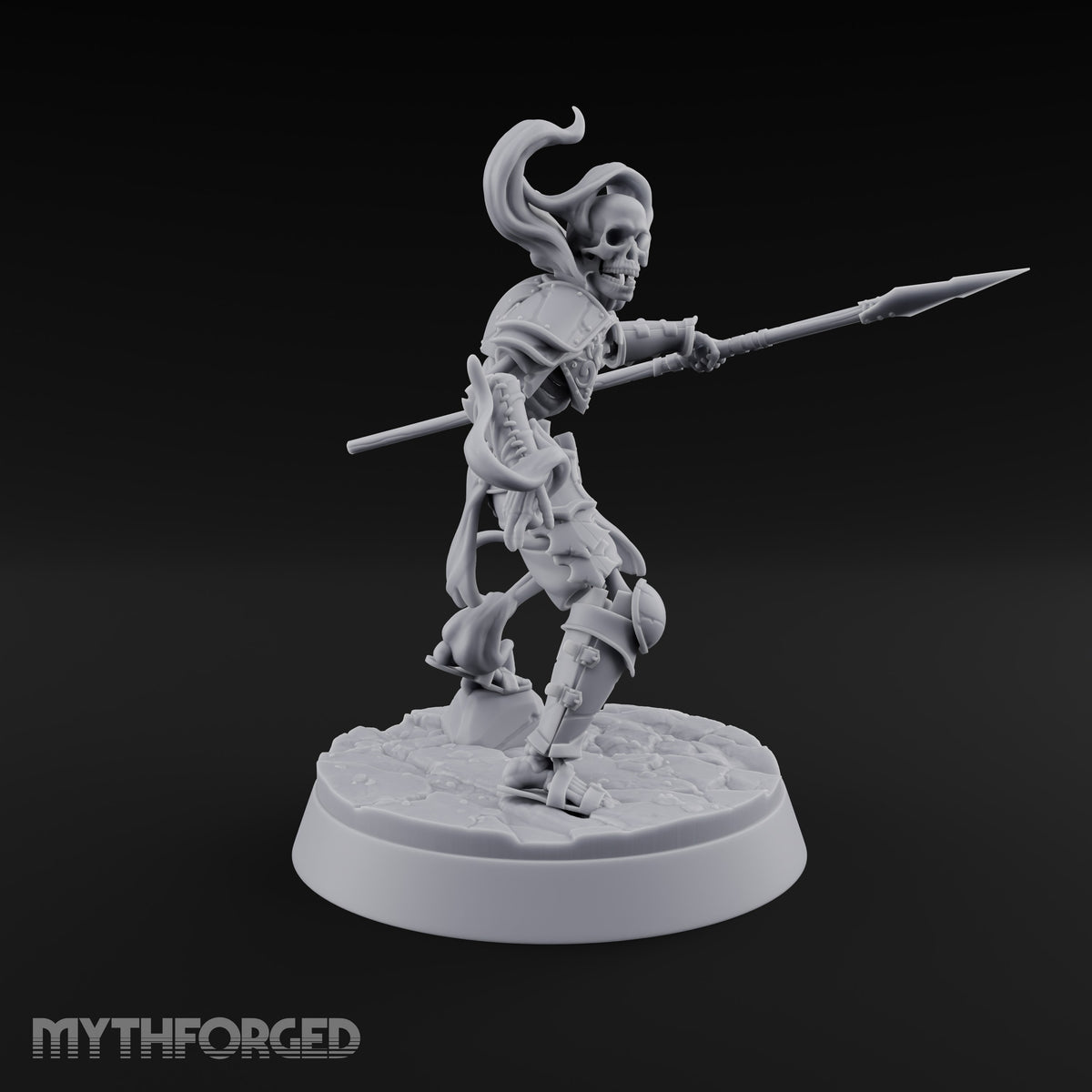 Skulls Aflame Skeleton Warrior B — Spear