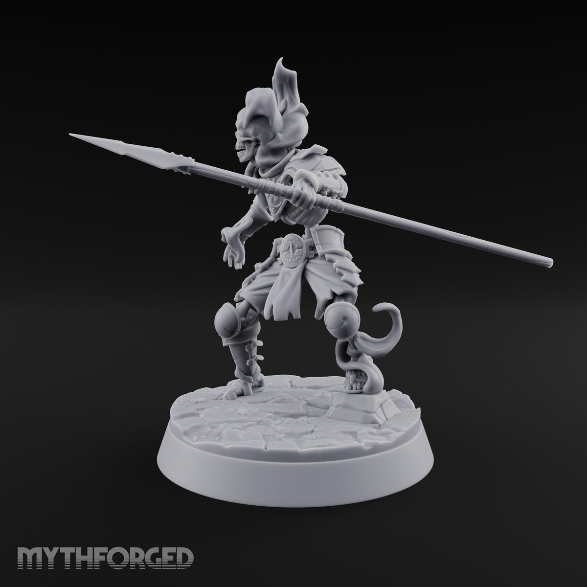 Skulls Aflame Skeleton Warrior B — Spear