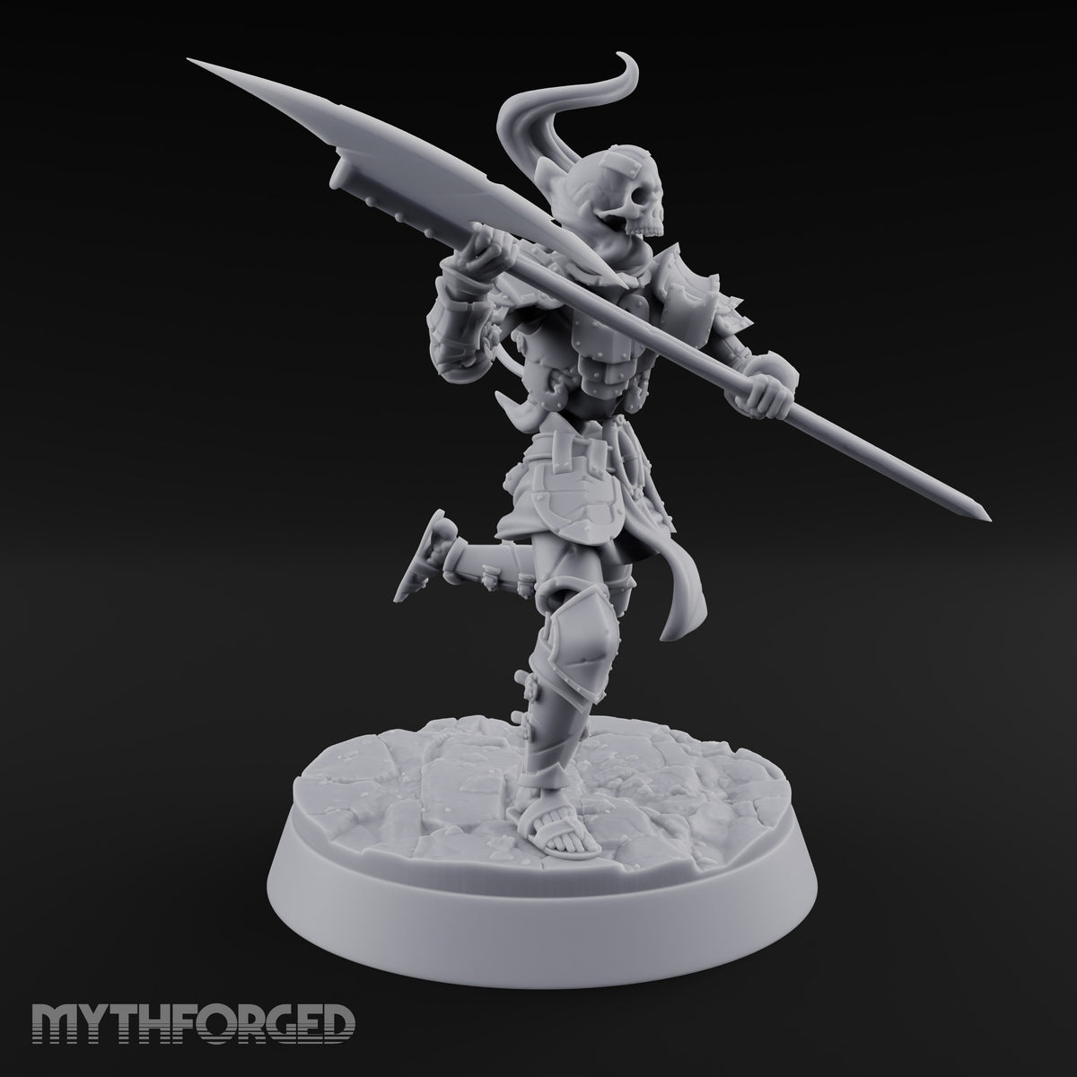 Skulls Aflame Skeleton Warrior C — Glaive