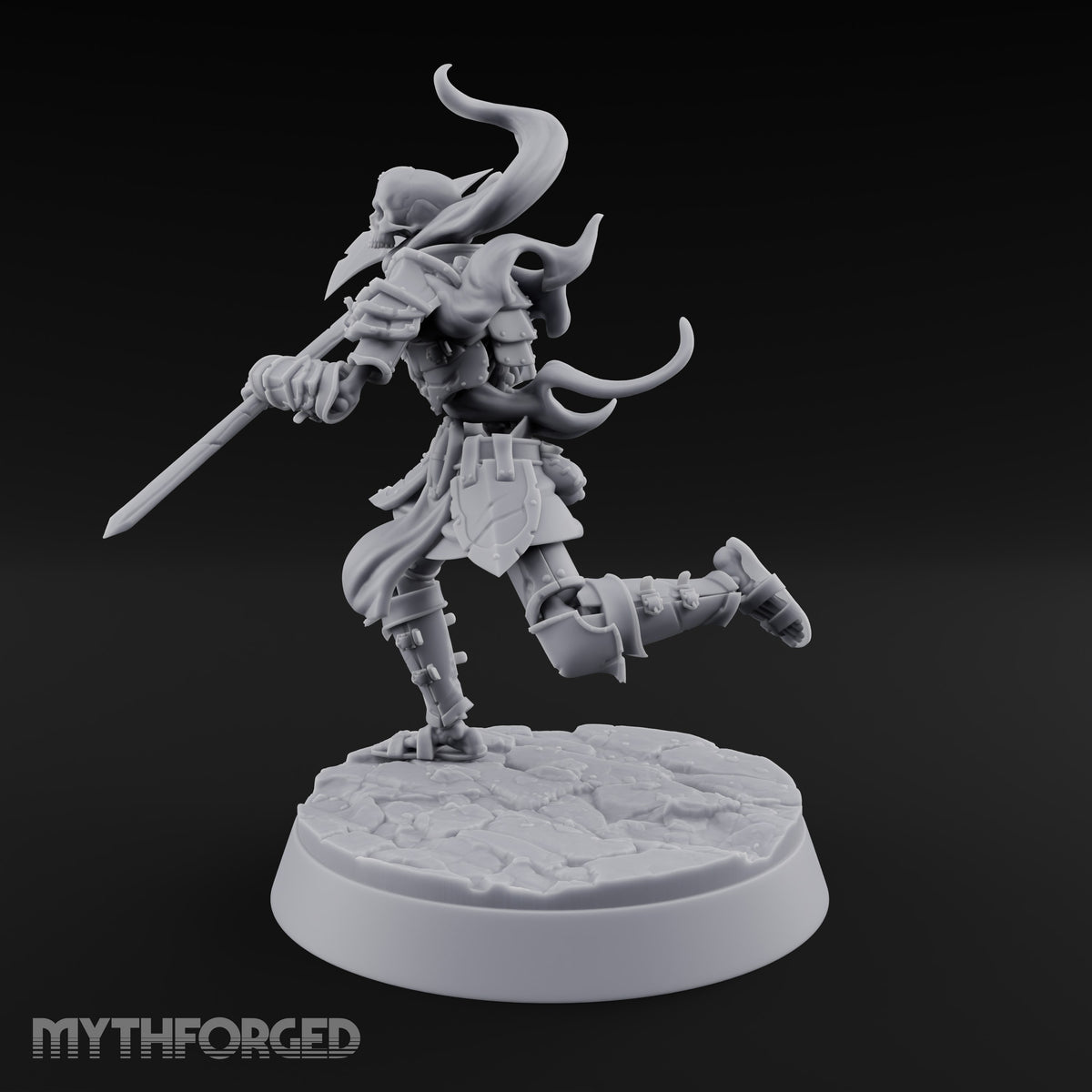 Skulls Aflame Skeleton Warrior C — Glaive