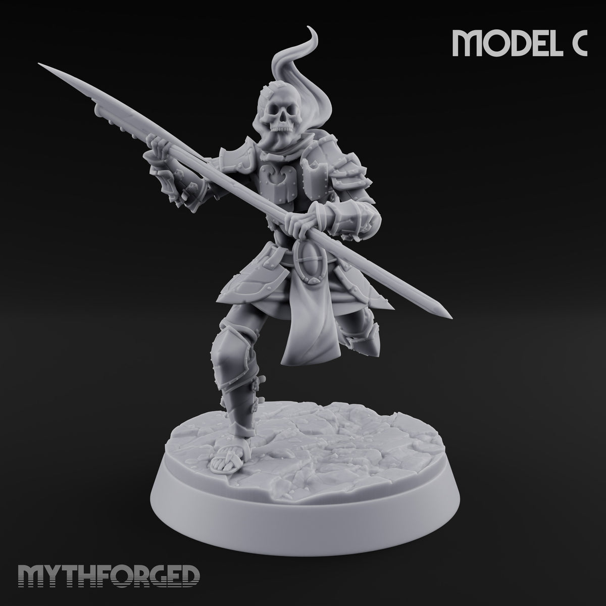 Skulls Aflame Skeleton Warrior C — Glaive