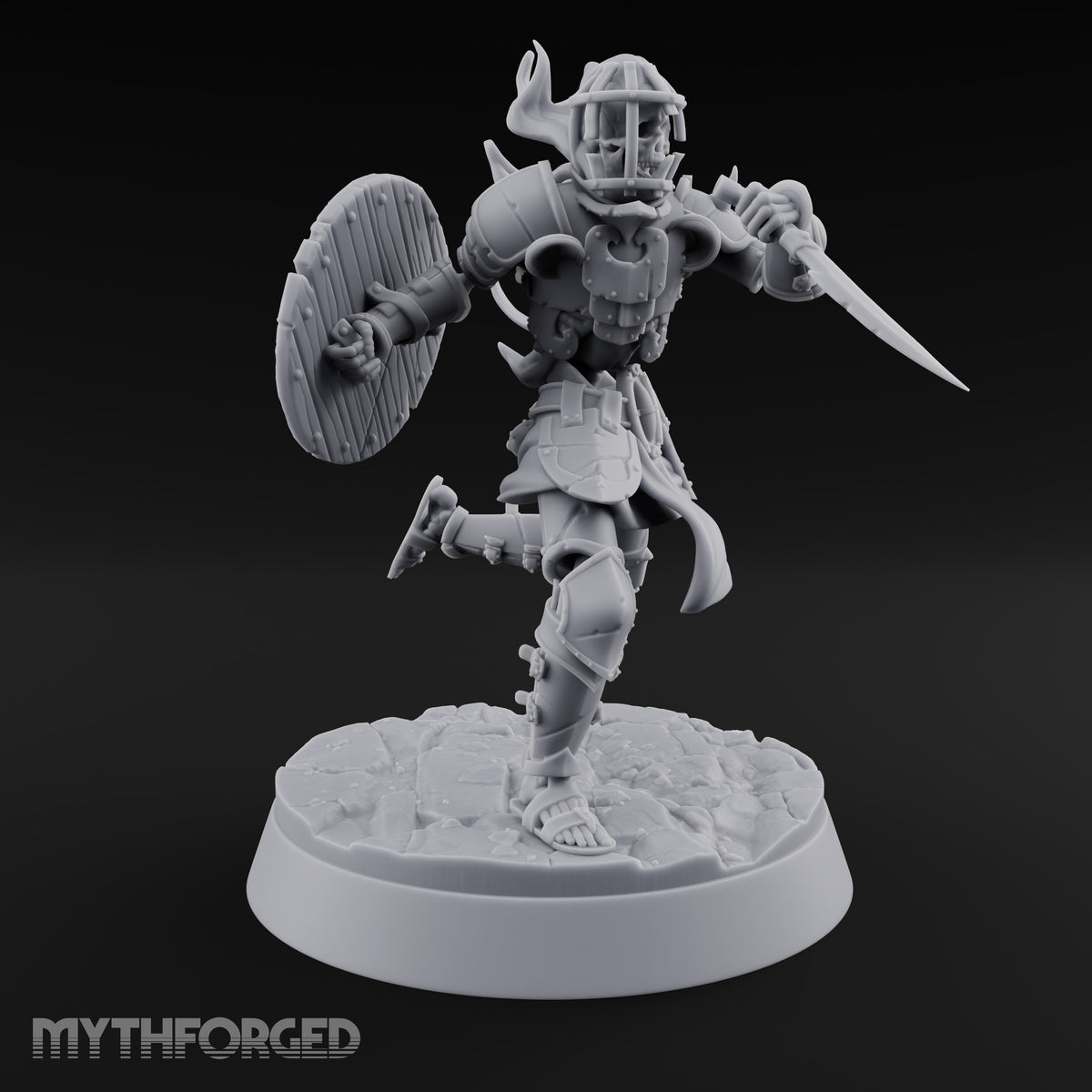 Skulls Aflame Skeleton Warrior C — Sword & Shield