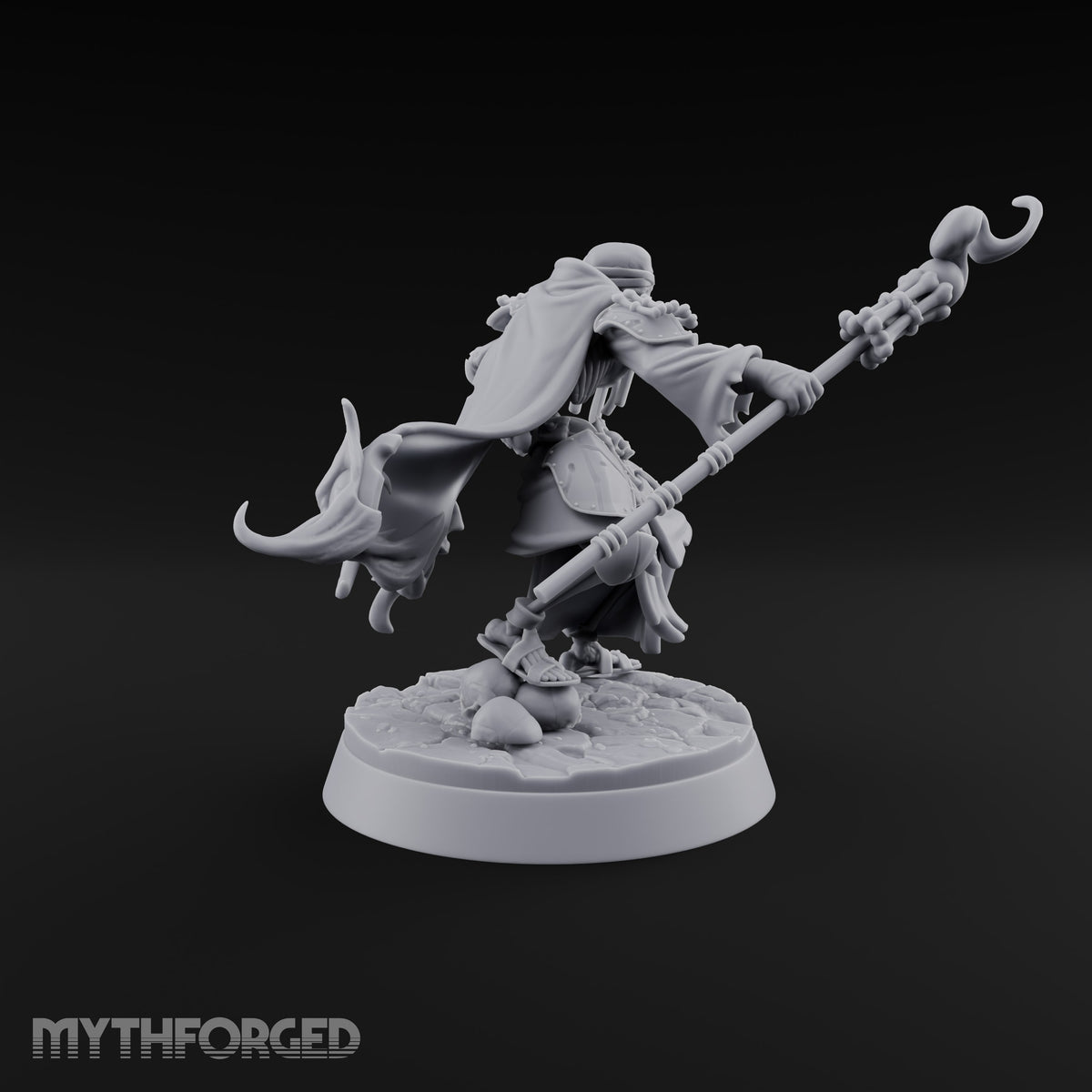 Skulls Aflame Skeleton Warrior D — Staff & Orb