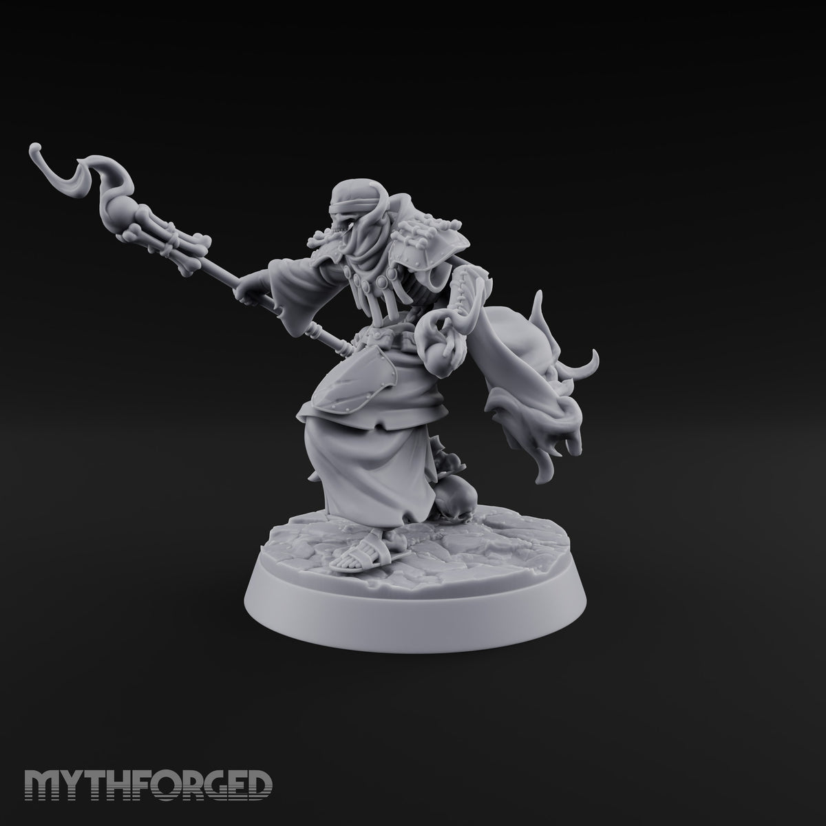 Skulls Aflame Skeleton Warrior D — Staff & Orb