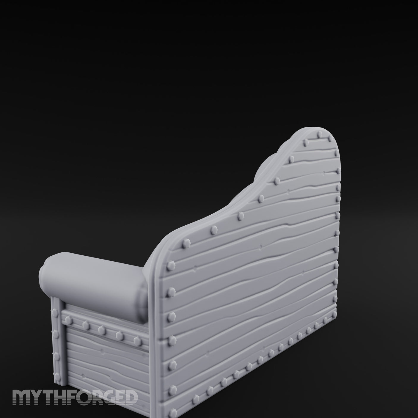 Button-Tufted Wave-Scrolled Pirate Captain's Chaise Lounge gallery 6