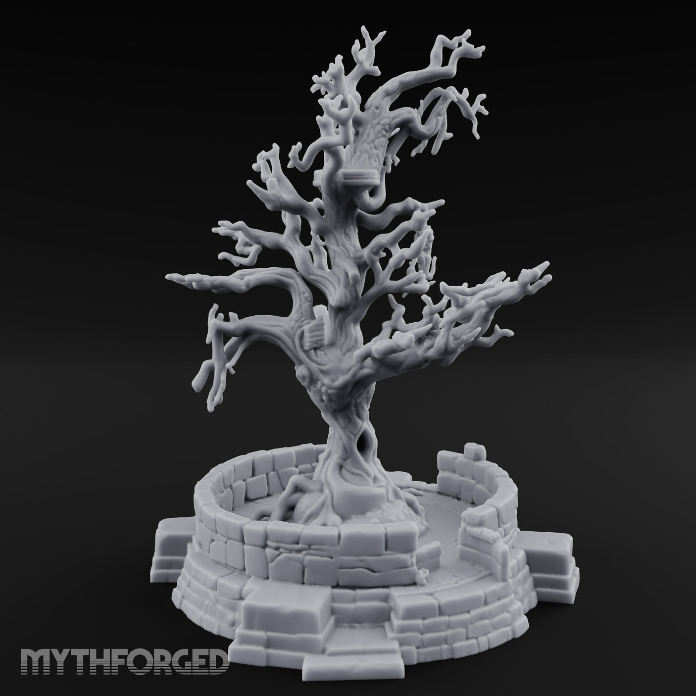 Cage-Hung Effigy-Draped Cursed Ritual Tree Shrine Miniature for Dungeons and Dragons, Pathfinder or other TTRPGs