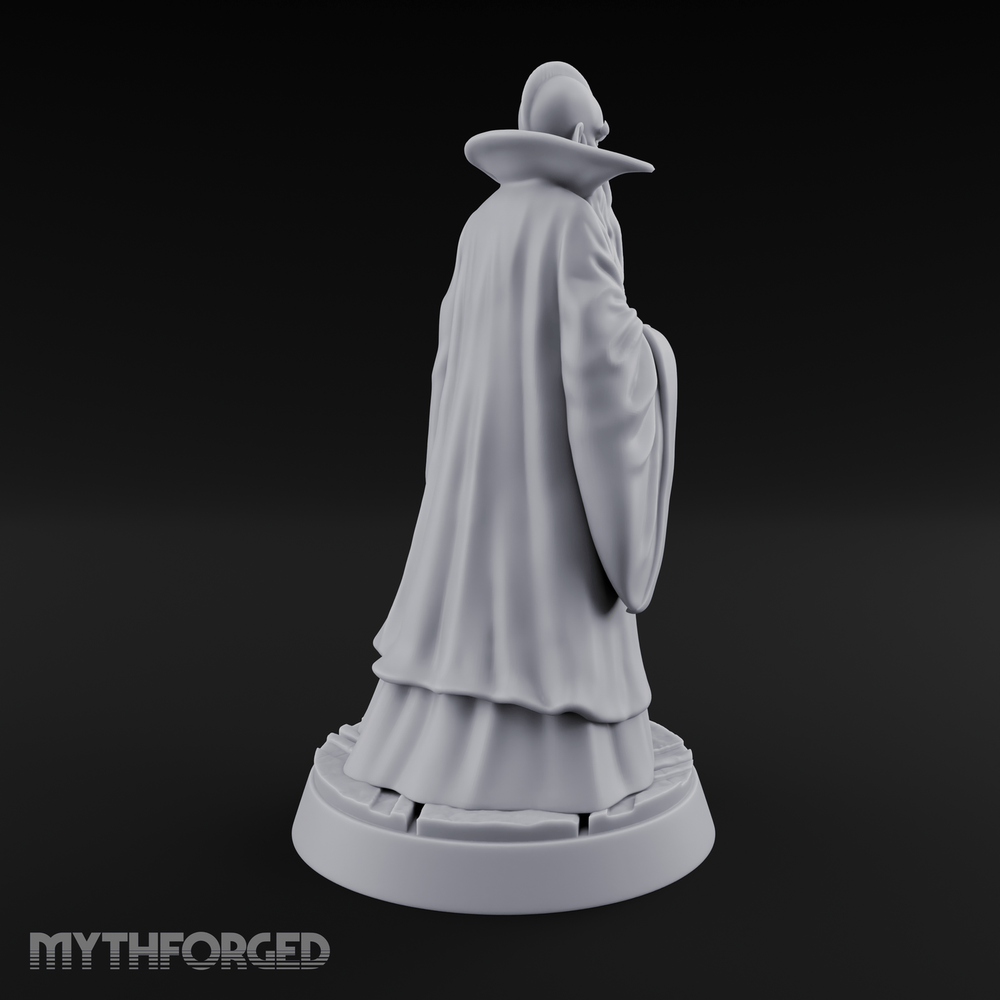 Broad-Shouldered Contemplative Wizard Miniature for Dungeons and Dragons, Pathfinder or other TTRPGs