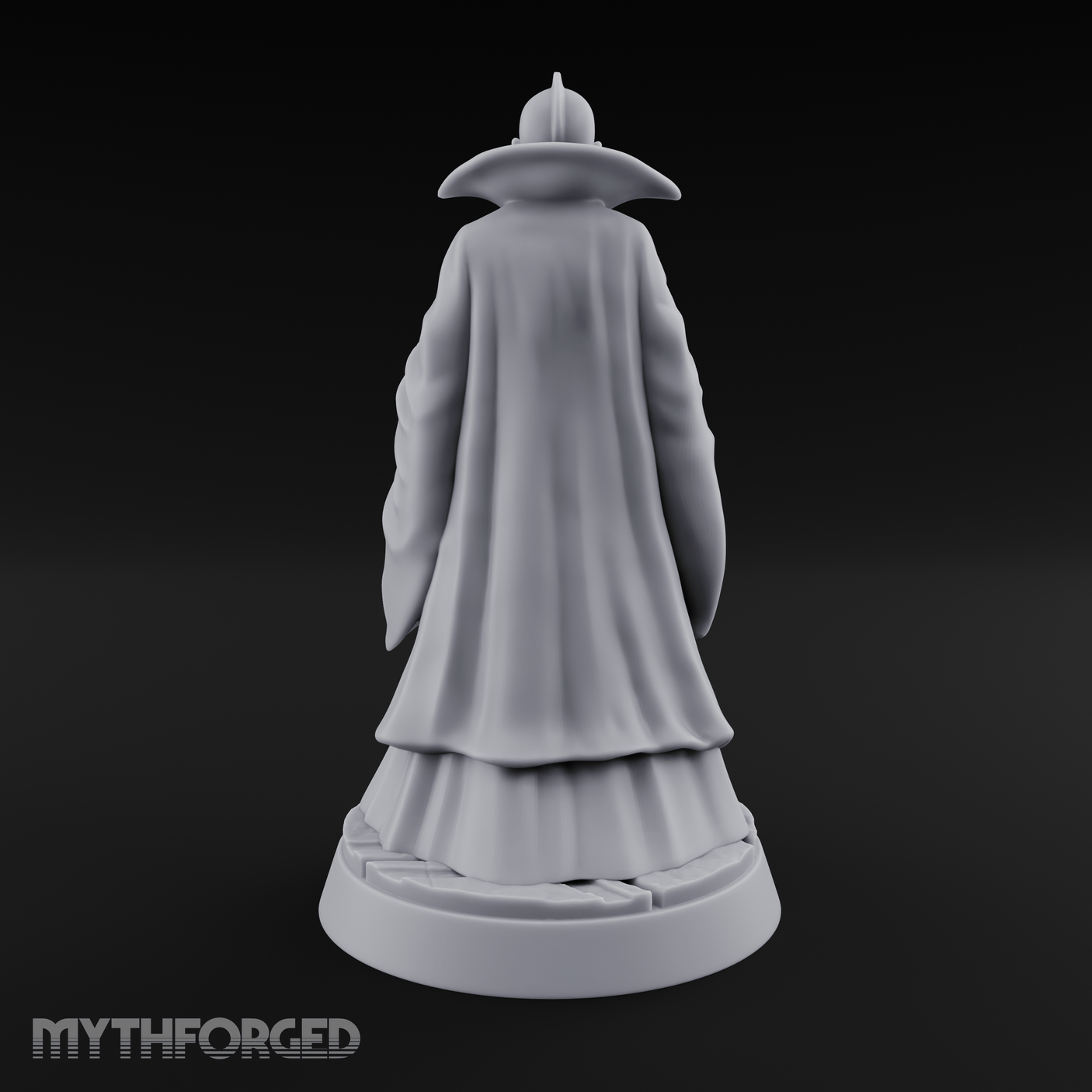 Broad-Shouldered Contemplative Wizard Miniature for Dungeons and Dragons, Pathfinder or other TTRPGs