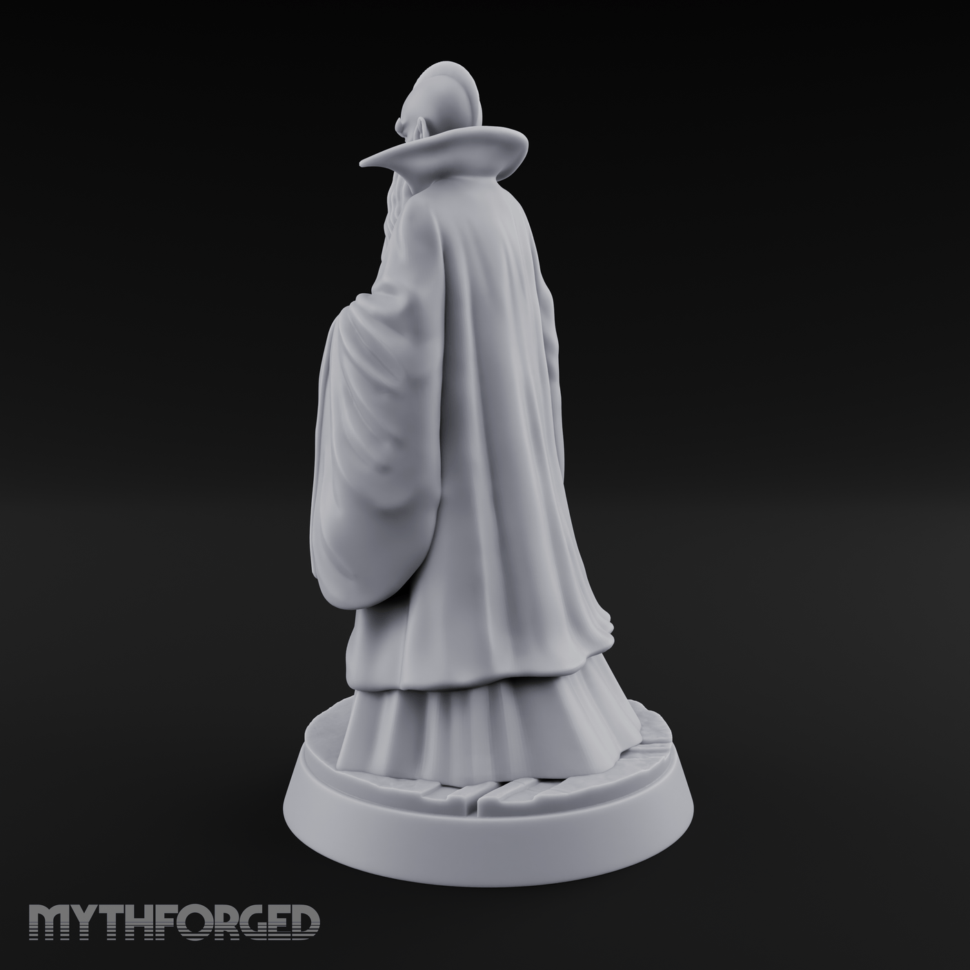 Broad-Shouldered Contemplative Wizard Miniature for Dungeons and Dragons, Pathfinder or other TTRPGs