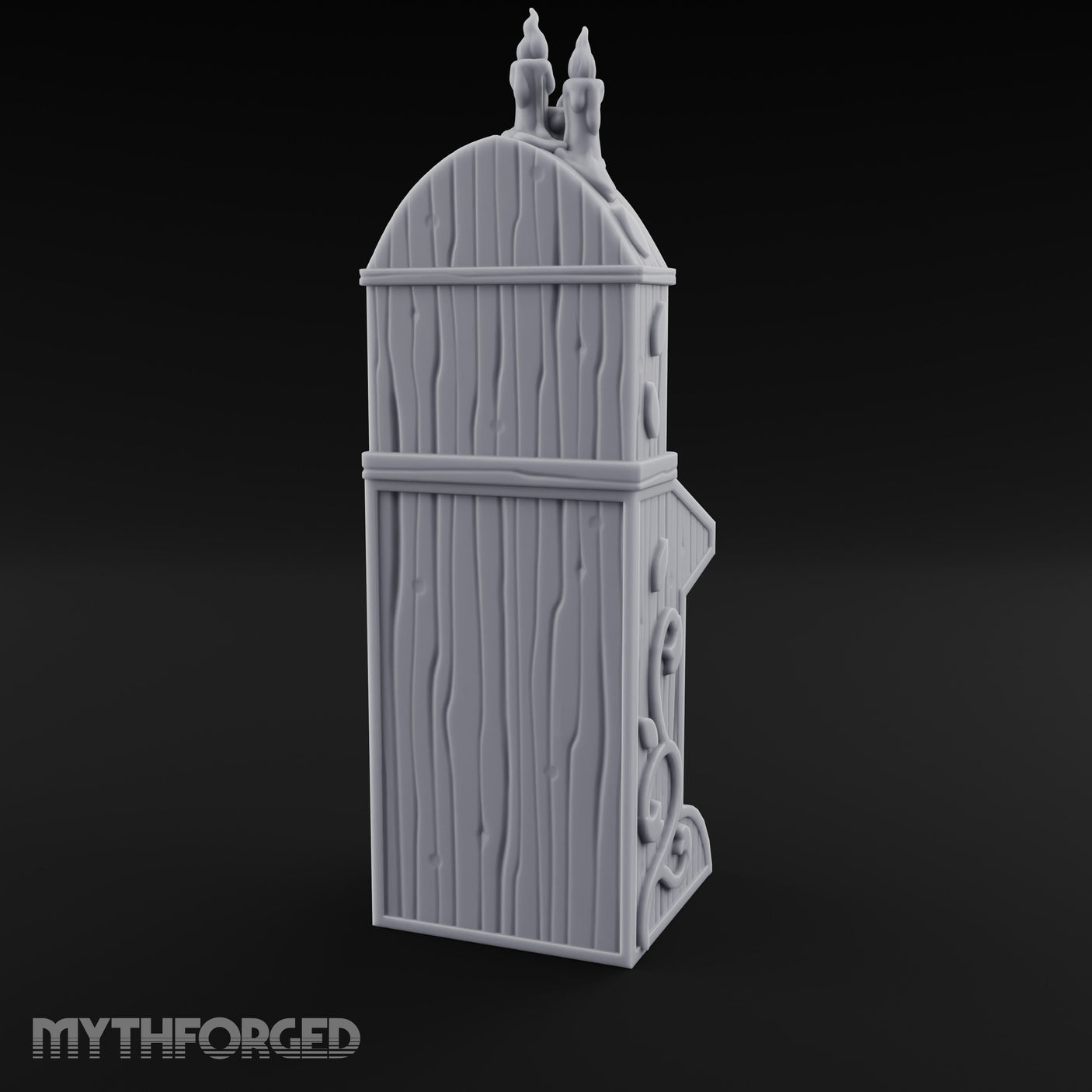 Candle-Crowned Tome-Racked Scholar's Secretary Desk Miniature for Dungeons and Dragons, Pathfinder or other TTRPGs