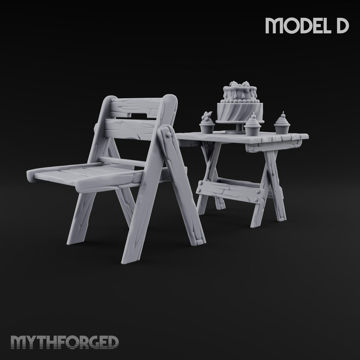 Sweet Tooth Pop-Up Wooden Candy Seller Market Piece D