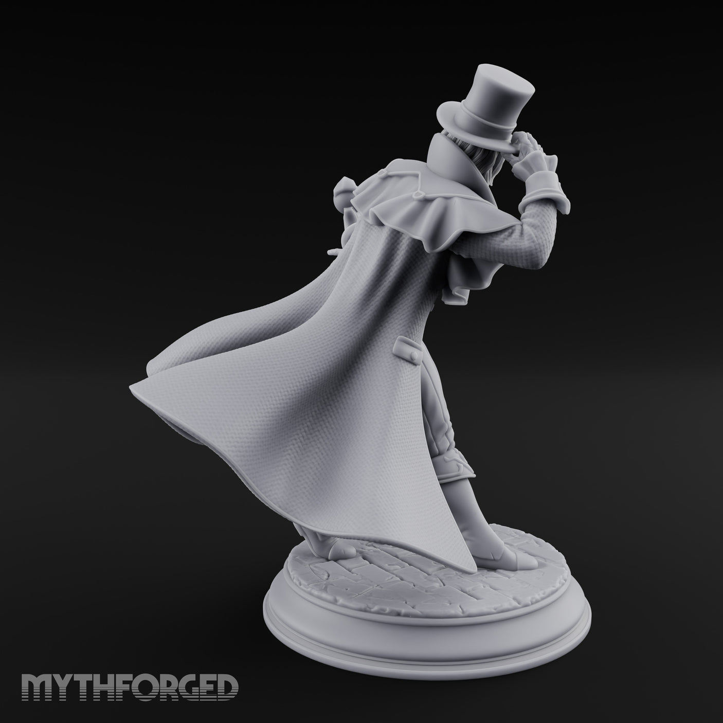 Cane Leaning Grinning Undead Gentleman Miniature for Dungeons and Dragons, Pathfinder or other TTRPGs