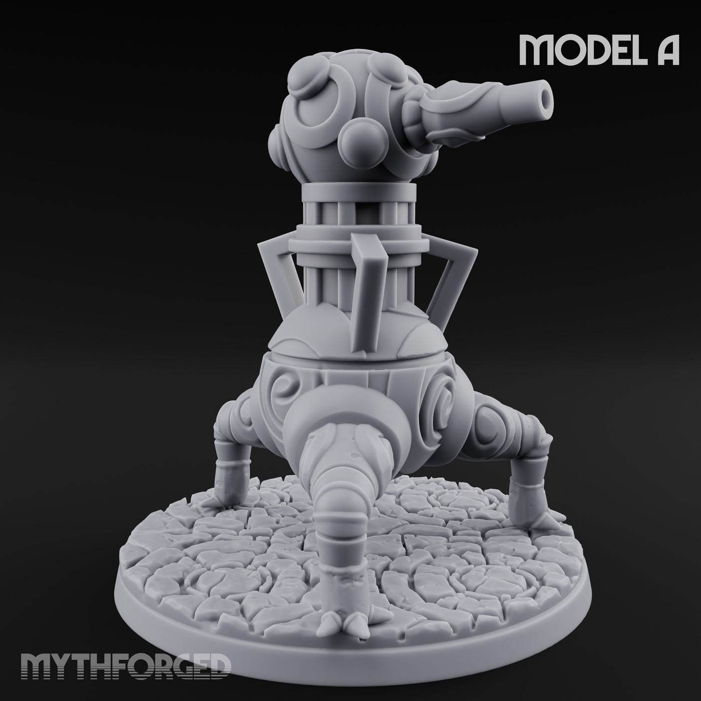 Cannon Barrel Aiming Construct Gun Turret A Miniature for Dungeons and Dragons, Pathfinder or other TTRPGs