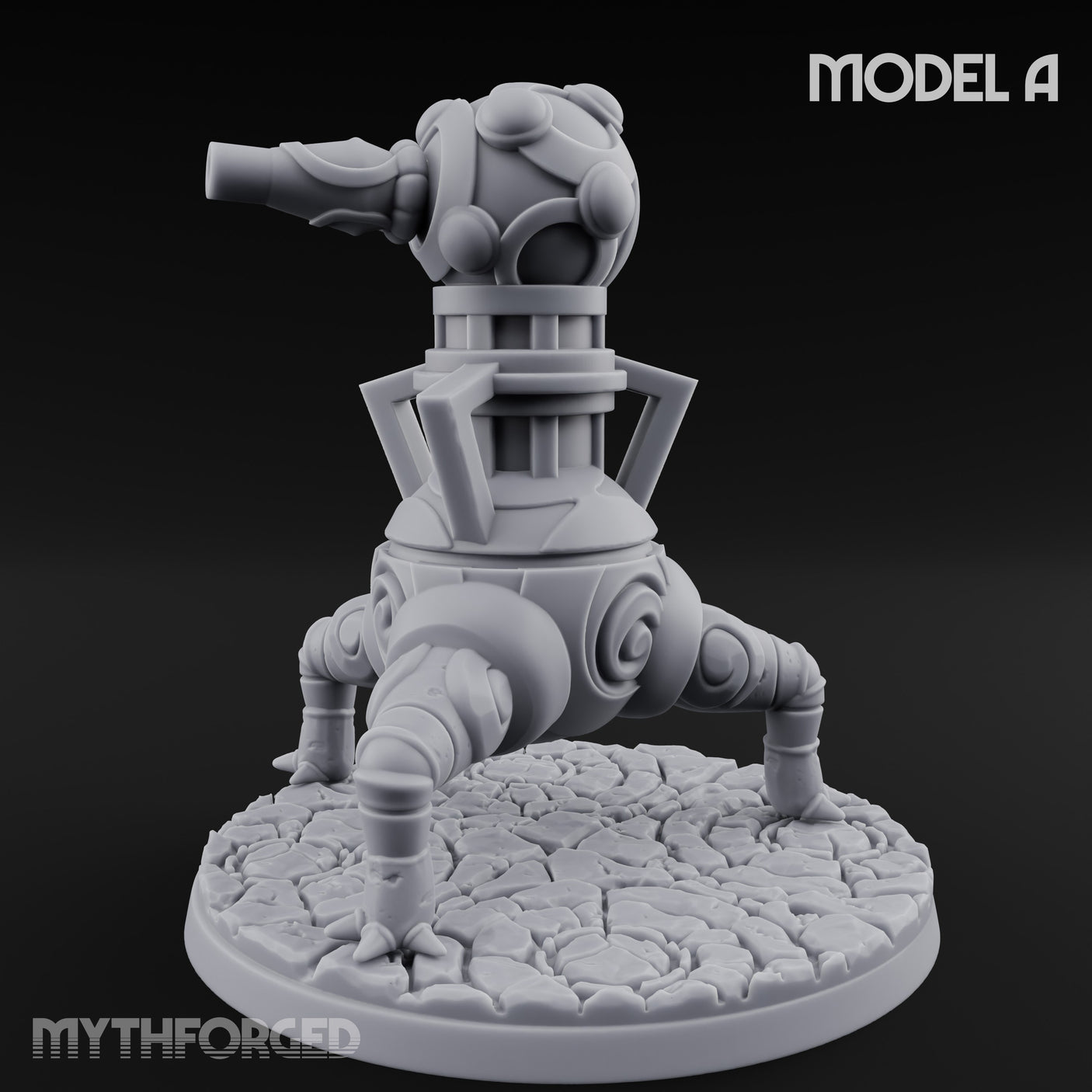 Cannon Barrel Aiming Construct Gun Turret A Miniature for Dungeons and Dragons, Pathfinder or other TTRPGs