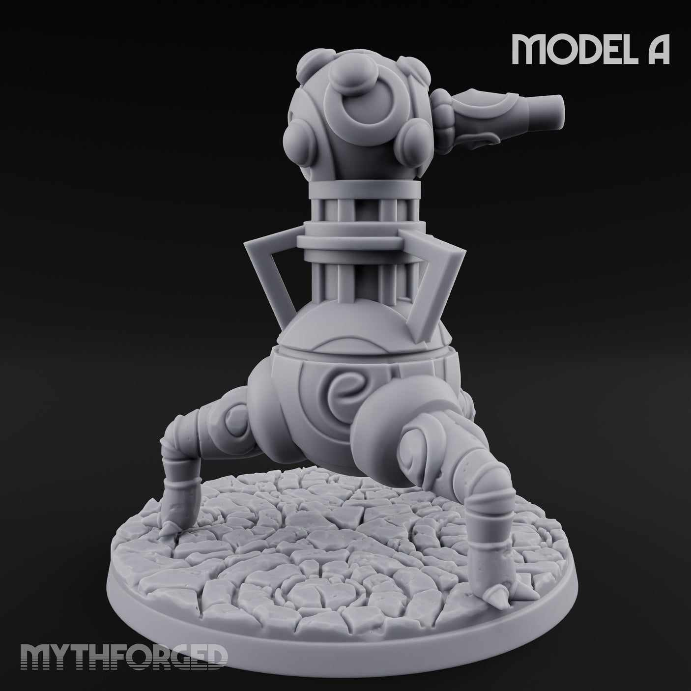 Cannon Barrel Aiming Construct Gun Turrets Miniature for Dungeons and Dragons, Pathfinder or other TTRPGs