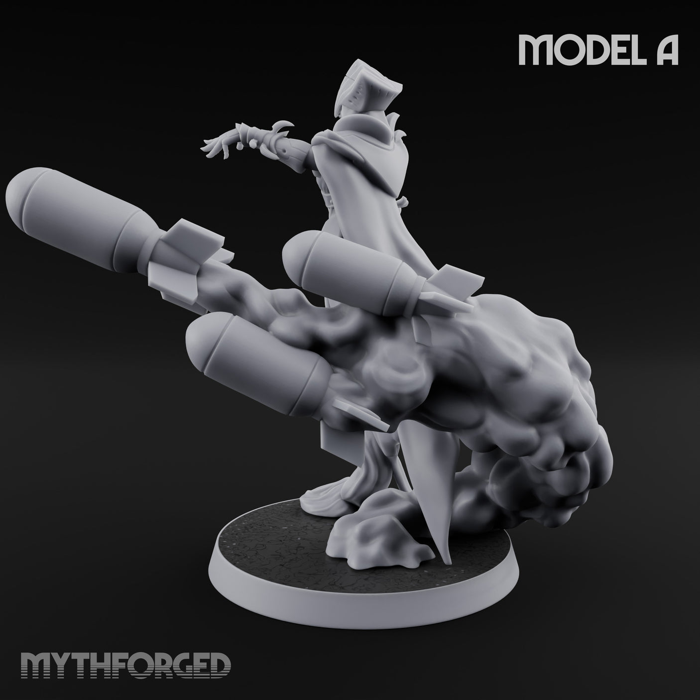 Cannon Conjuring Robed Artillery Witch A Miniature for Dungeons and Dragons, Pathfinder or other TTRPGs