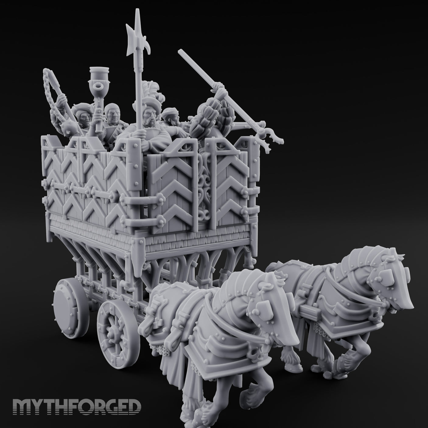Canon Loaded Highland War Wagon Miniature for Dungeons and Dragons, Pathfinder or other TTRPGs