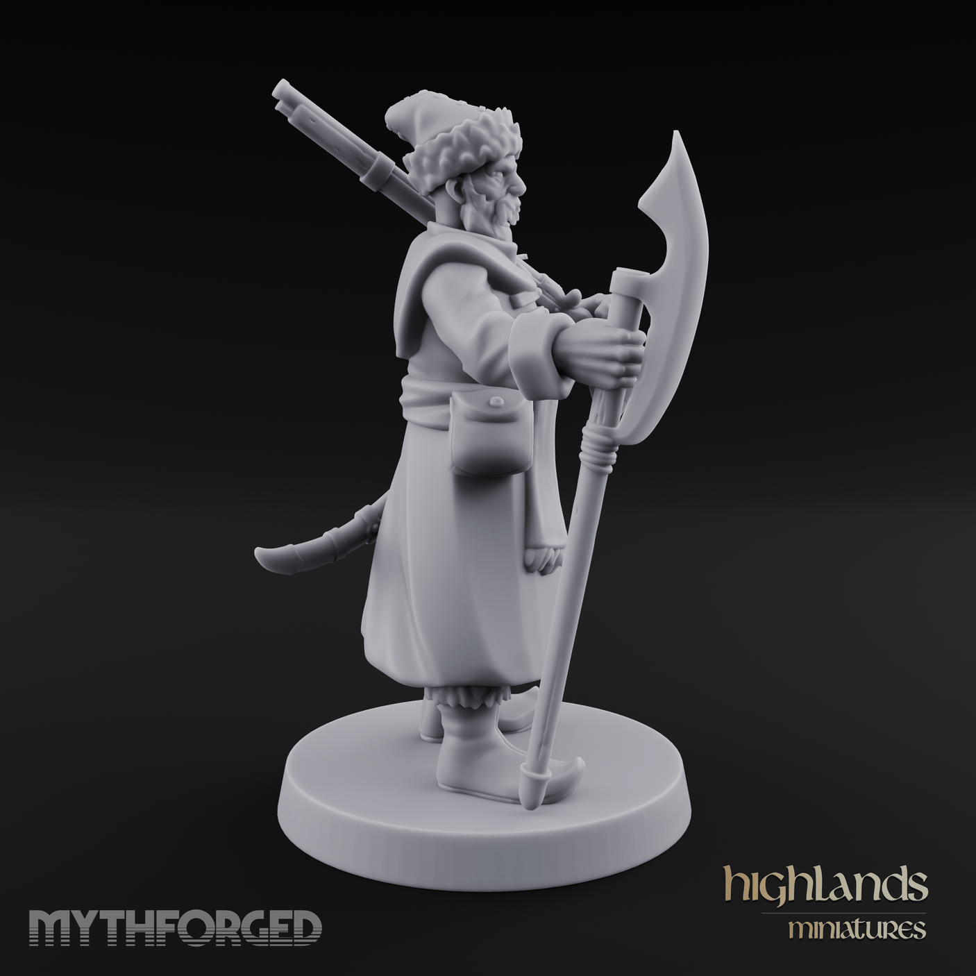 Bellowing Orders Human Captain Miniature for Dungeons and Dragons, Pathfinder or other TTRPGs