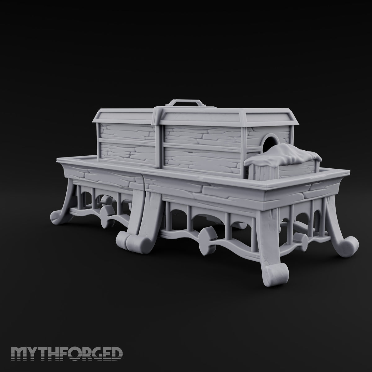 Two Halves, One Trick Wooden Carnival Magic Box