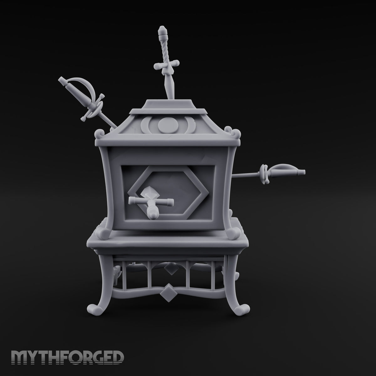 Swords Sawn Through, Nobody Hurt Ornate Magician's Sword Box