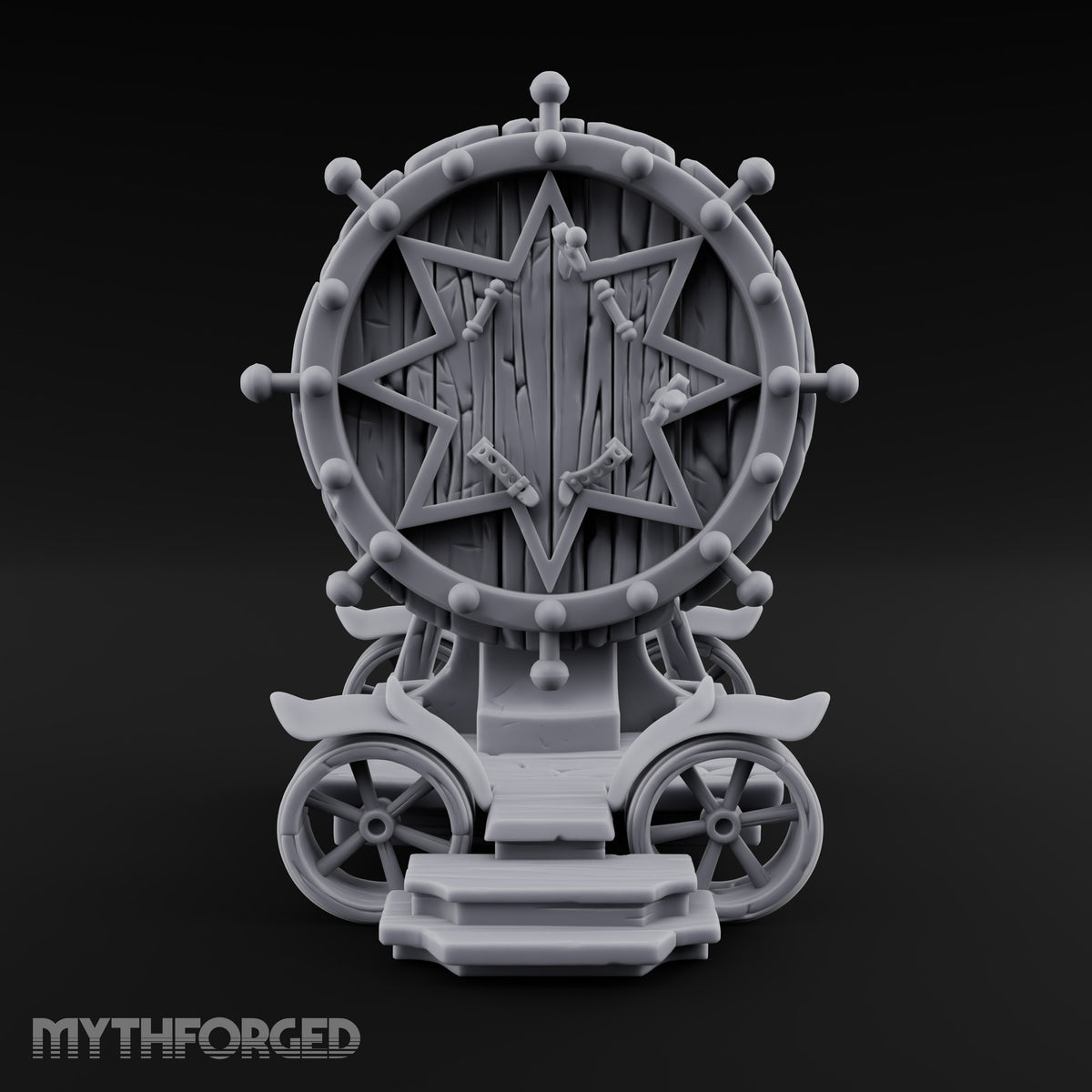 Seven Points, Zero Volunteers Wooden Carnival Target Wheel