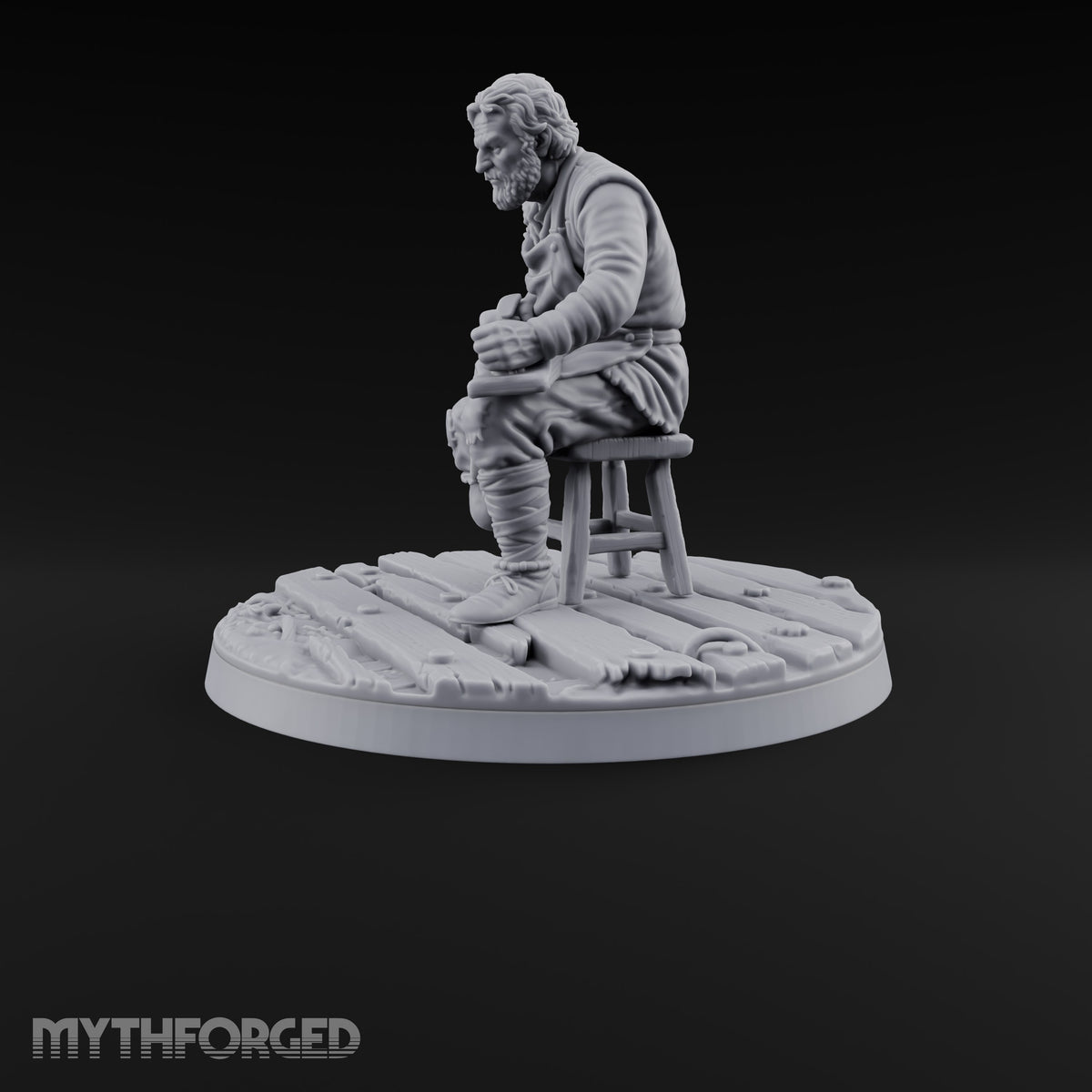 Succumbing to the Change Human Mutant D Miniature for Dungeons and Dragons, Pathfinder or other TTRPGs